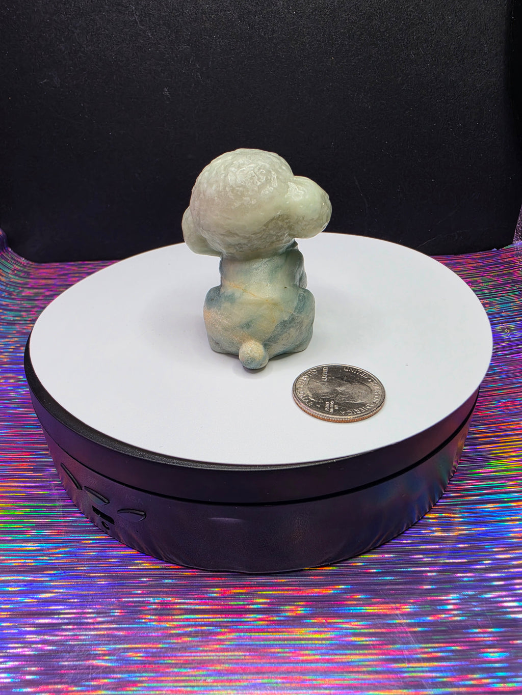 Sky Blue Calcite "Wishes" Dog A
