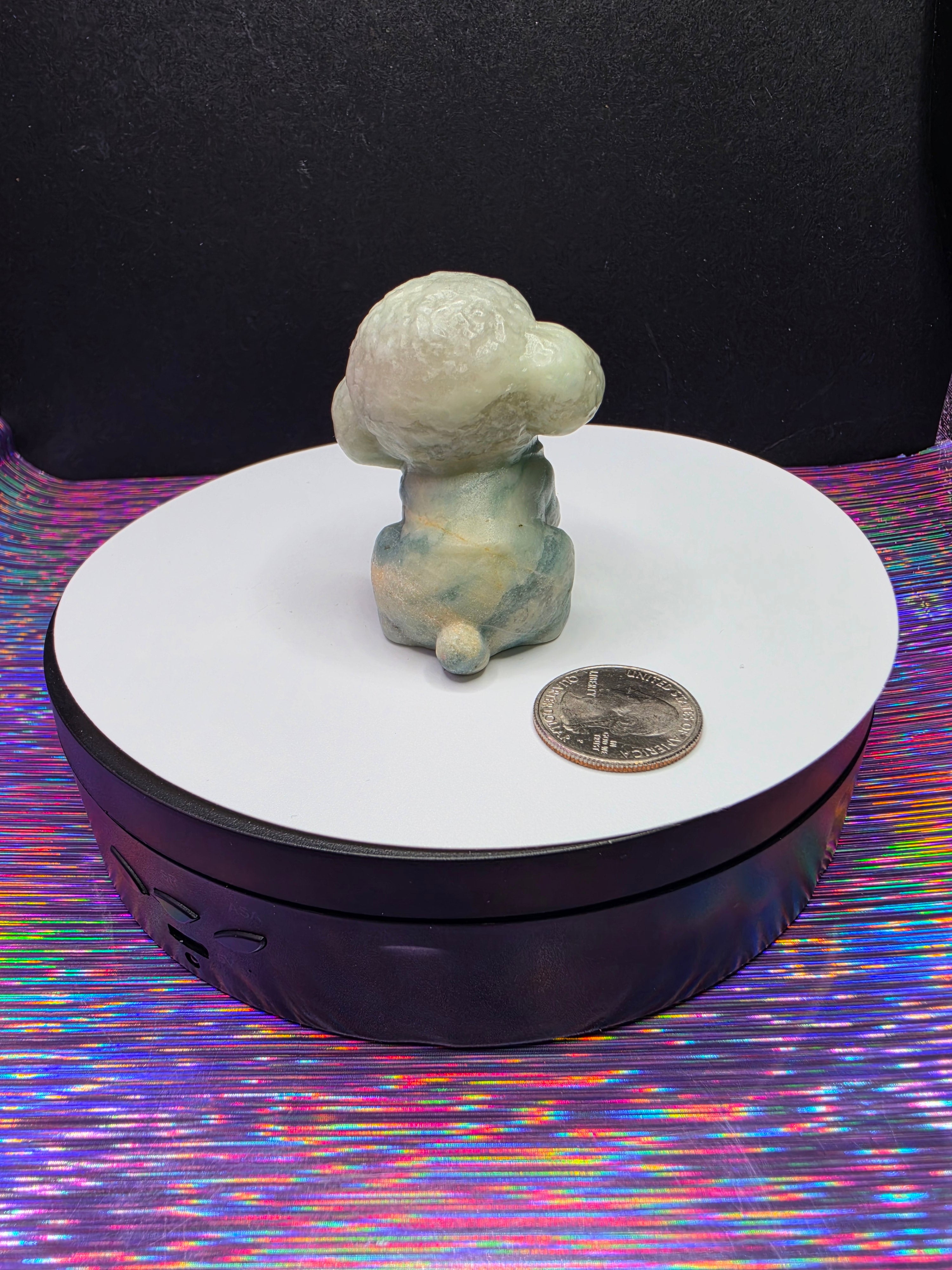 Sky Blue Calcite "Wishes" Dog A