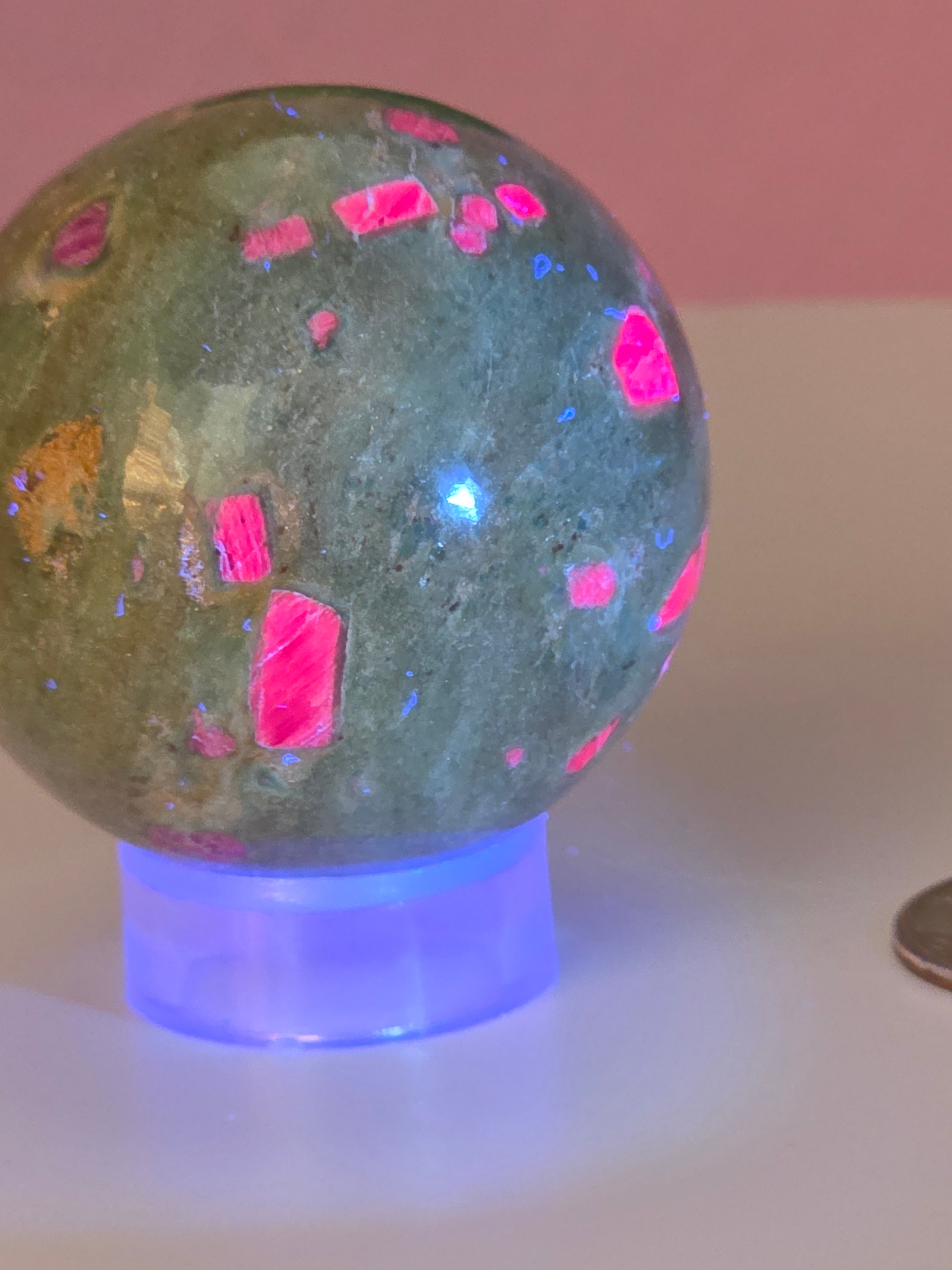 Ruby in Fuchsite Sphere A