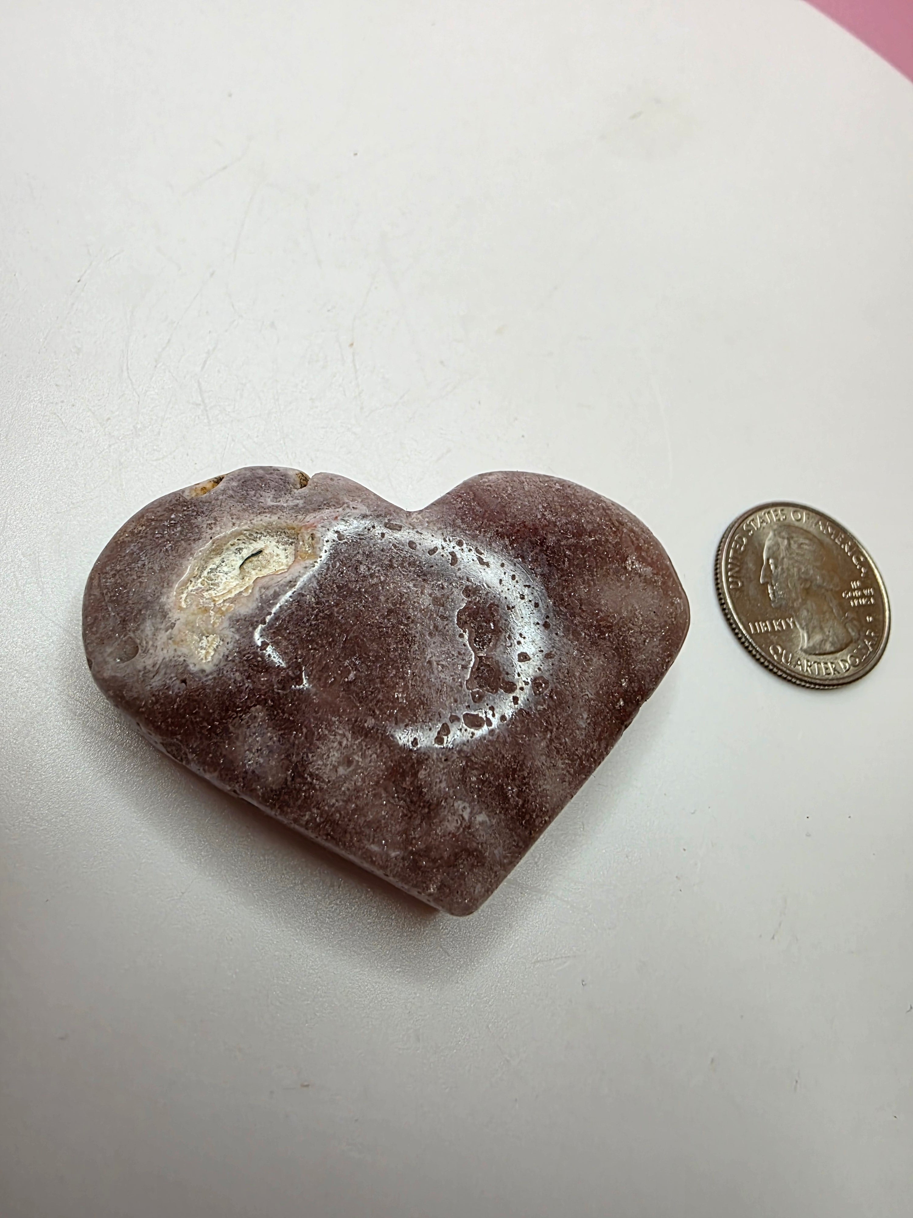 Pink Amethyst Heart A