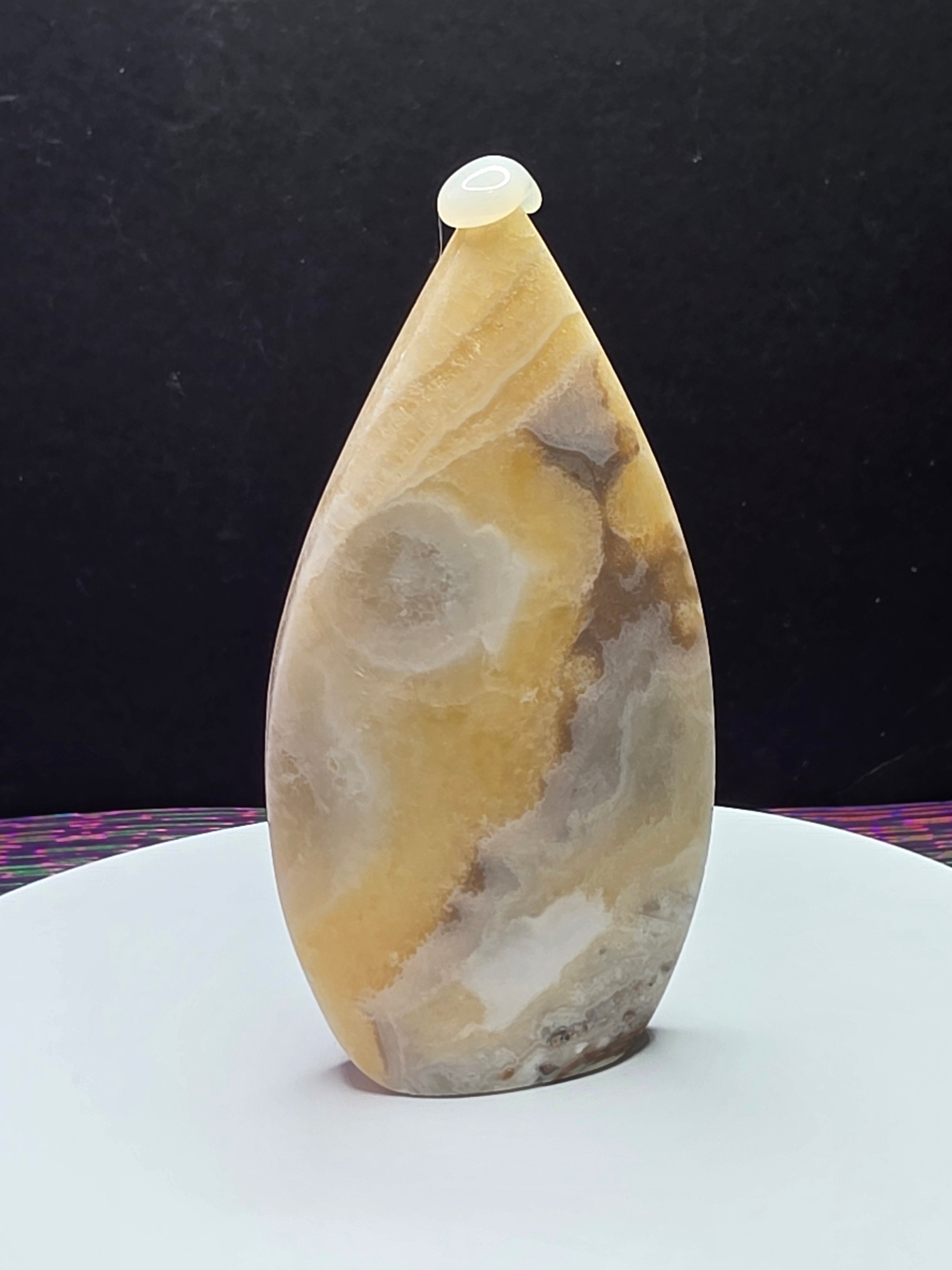 Yellow Calcite Teardrop A