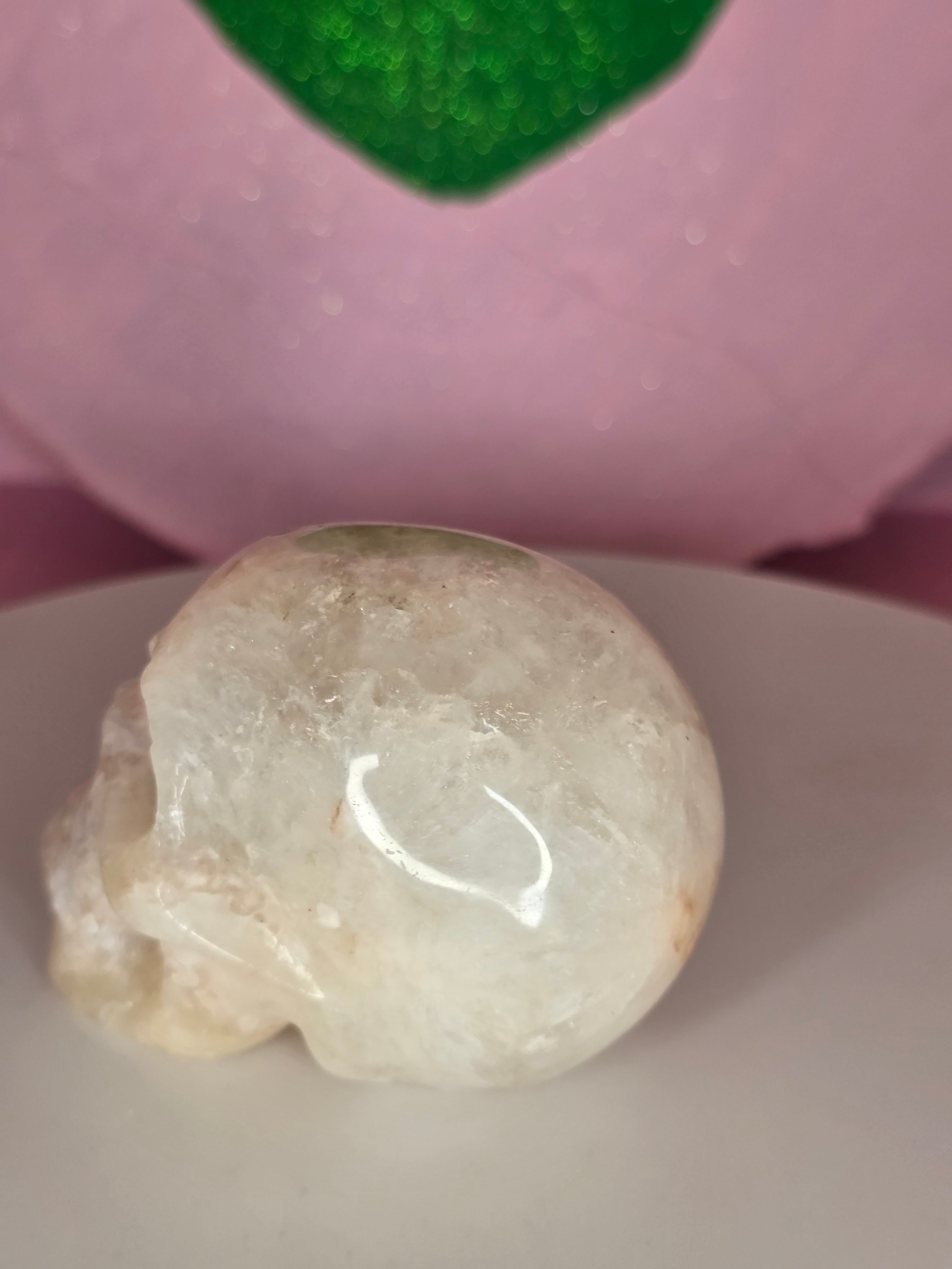 Flower Agate Skull A