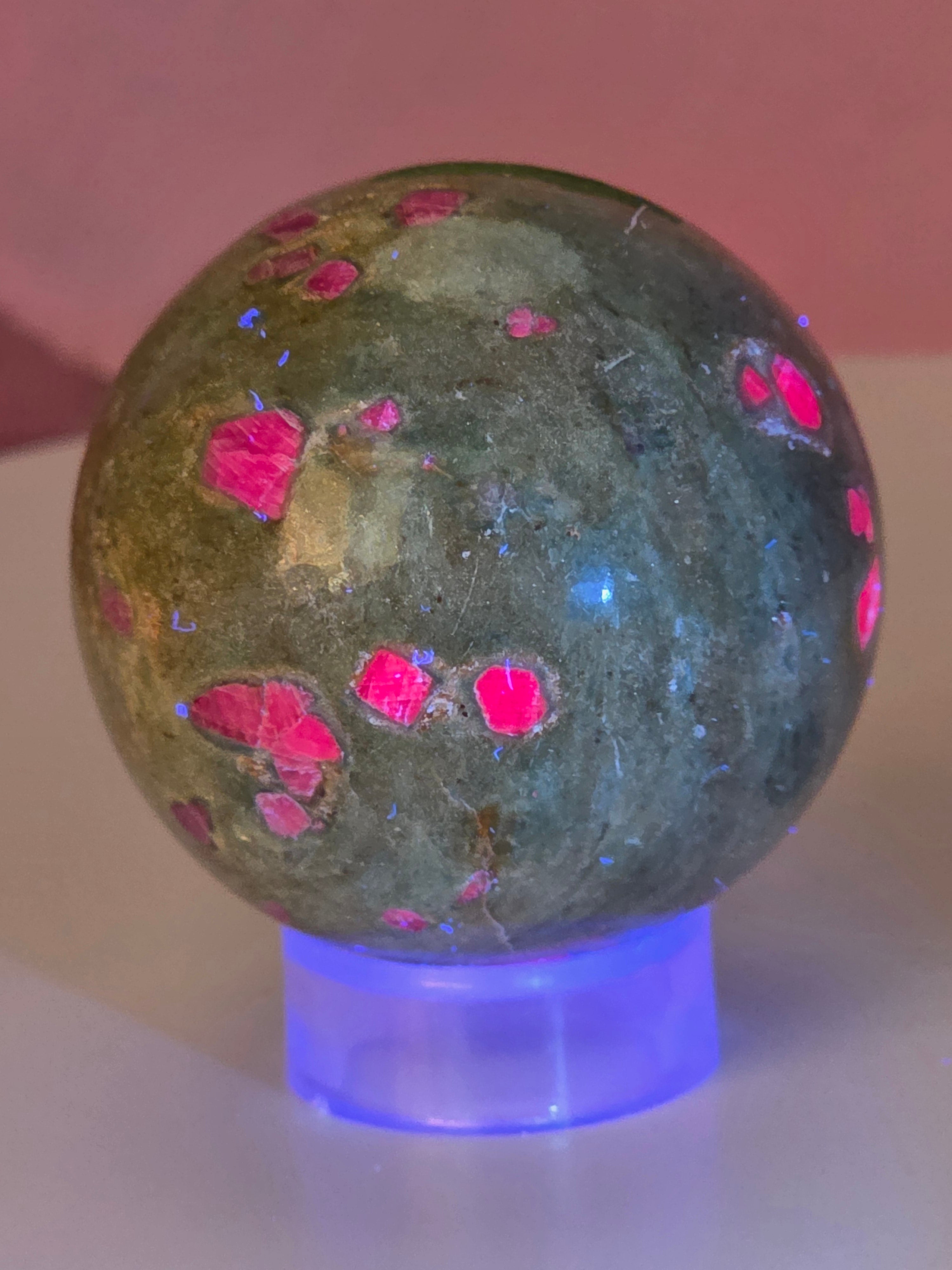 Ruby in Fuchsite Sphere A