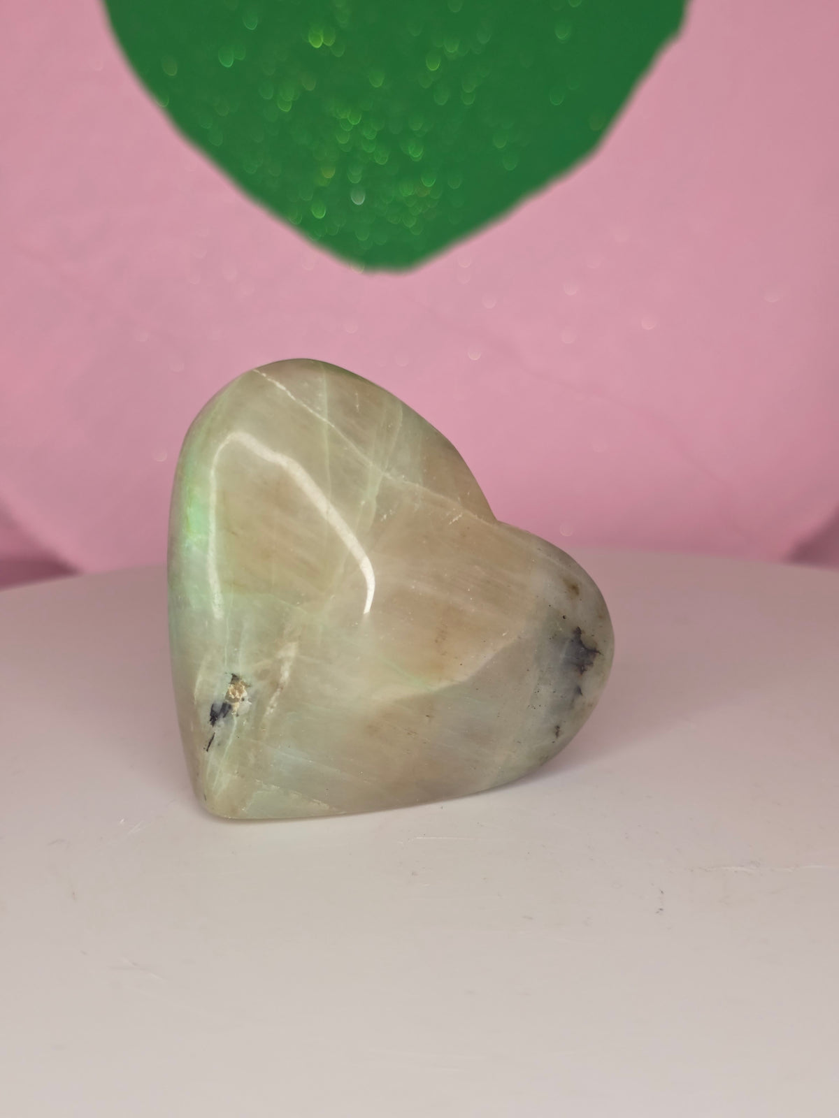 Garnierite Green Moonstone Heart Small