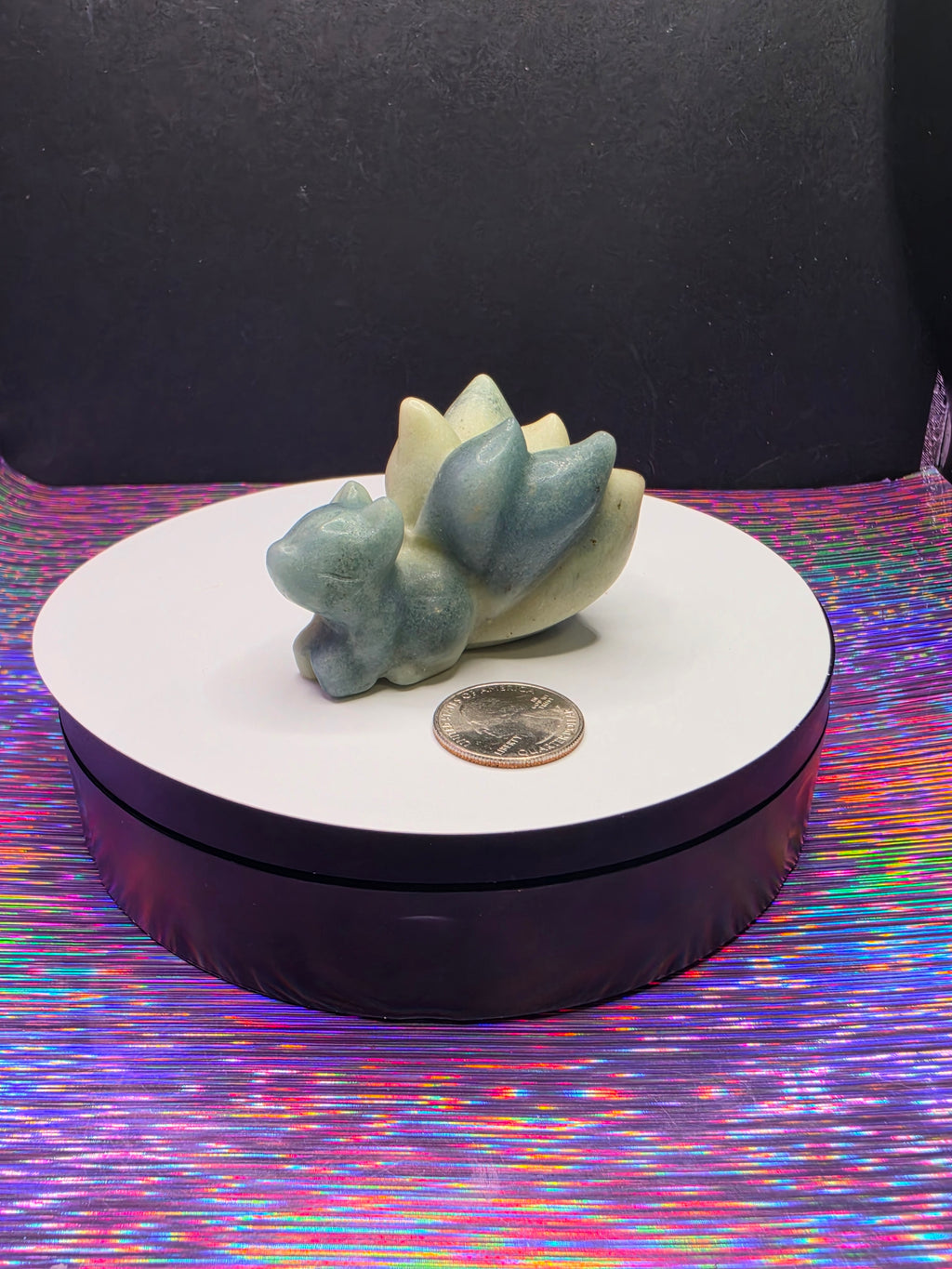 Sky Blue Calcite Nine Tailed Fox