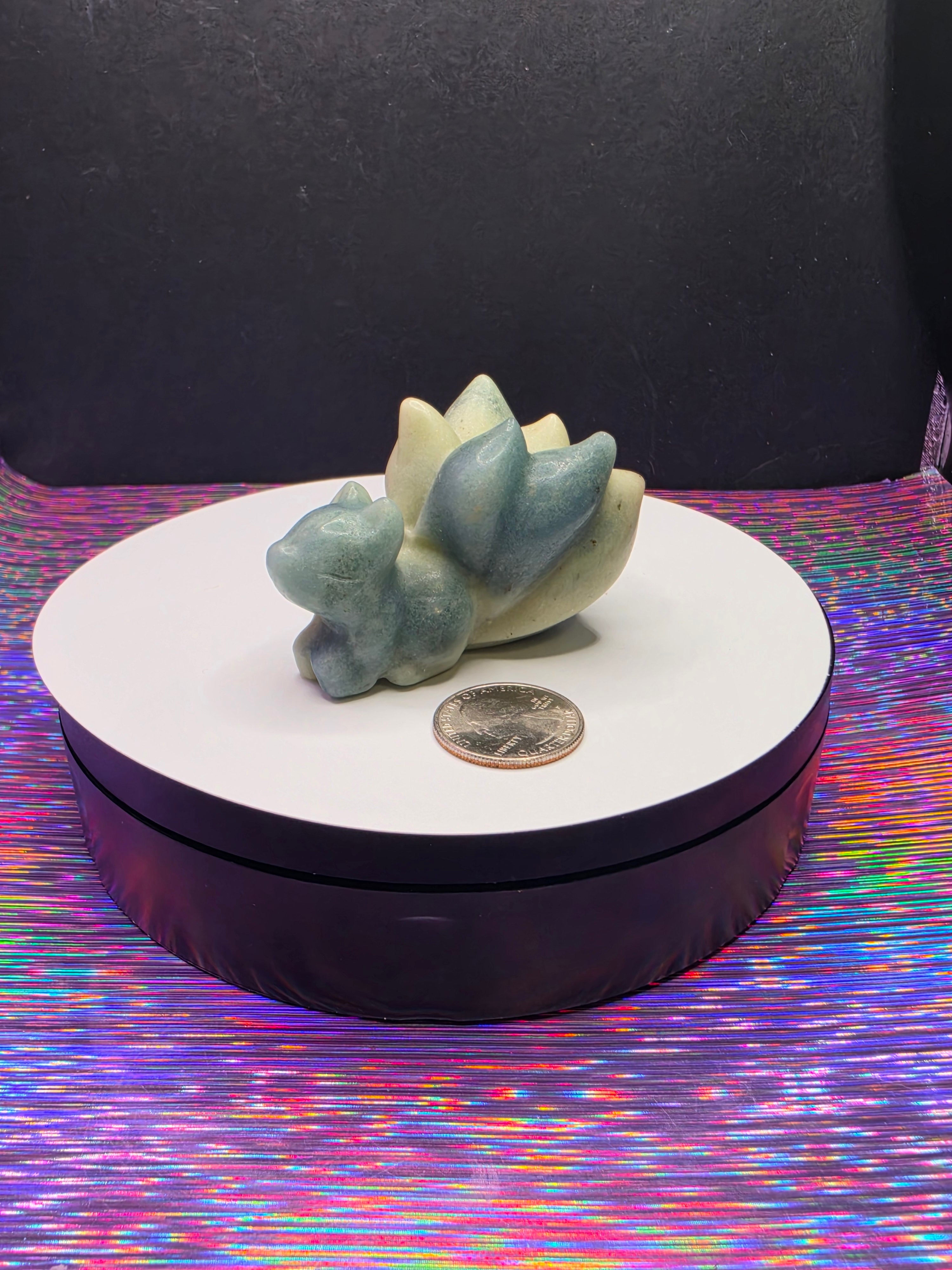 Sky Blue Calcite Nine Tailed Fox