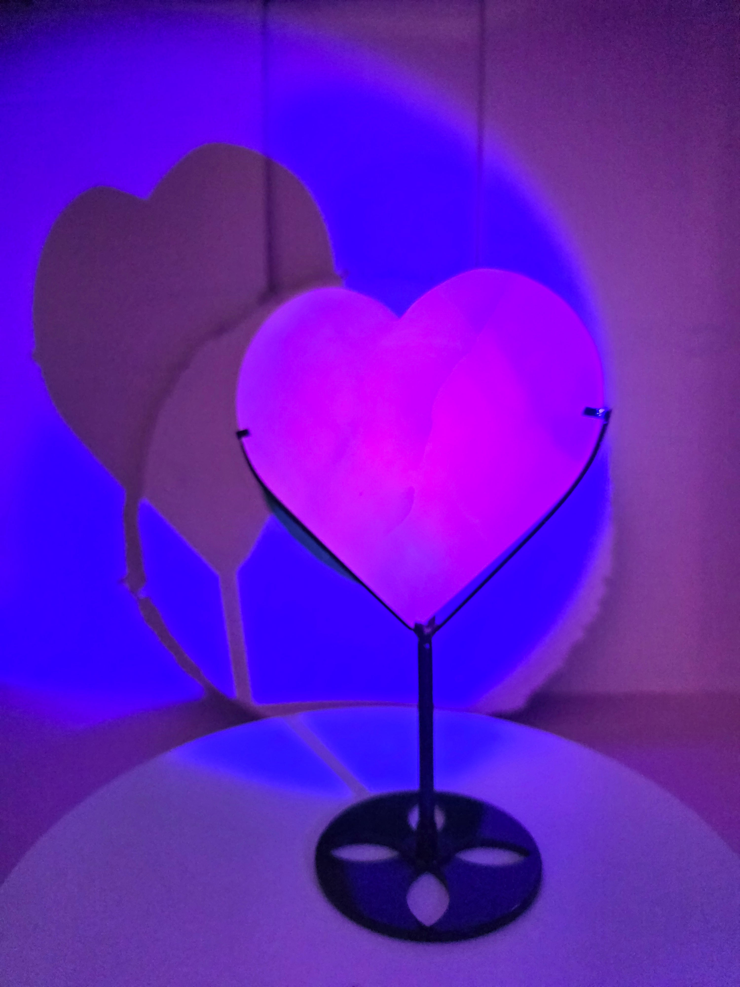 Mangano Calcite Heart on Stand