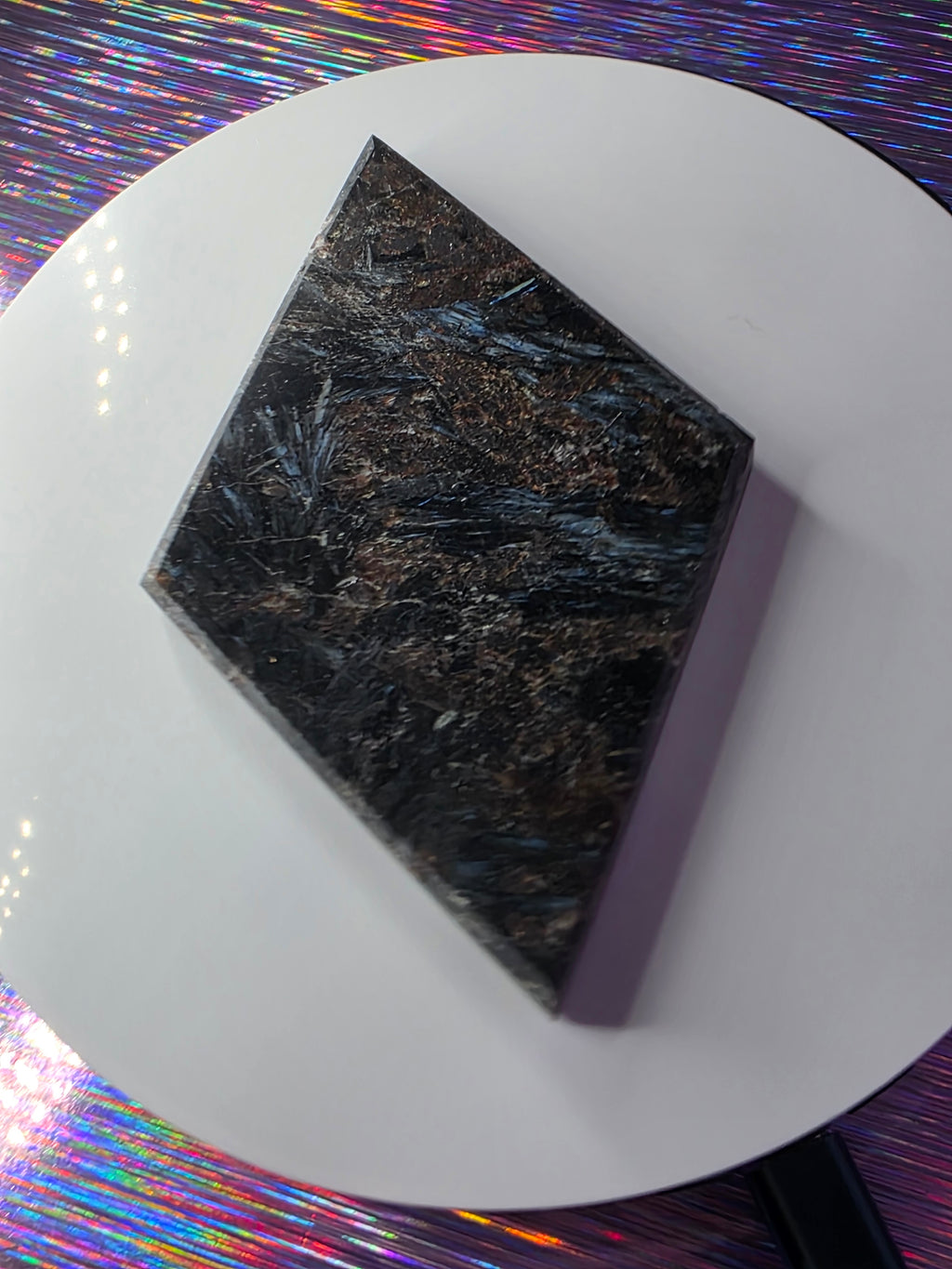 Arfvedsonite with Garnet Diamond B