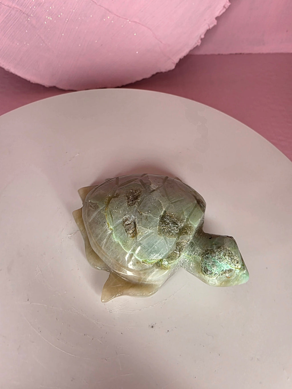 Garnierite Green Moonstone Turtle A