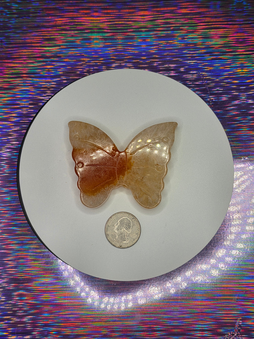 Carnelian Quartz Butterfly