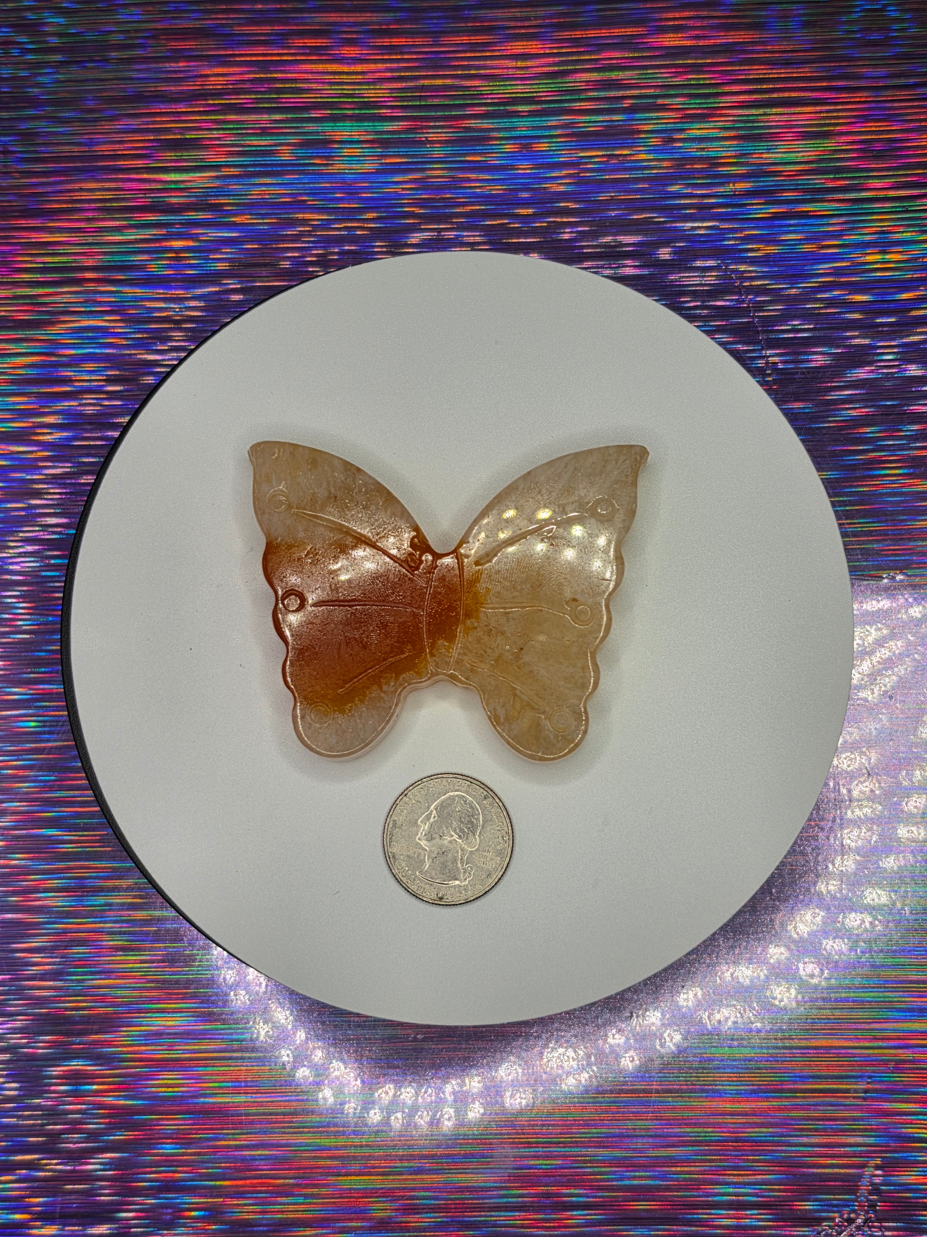 Carnelian Quartz Butterfly