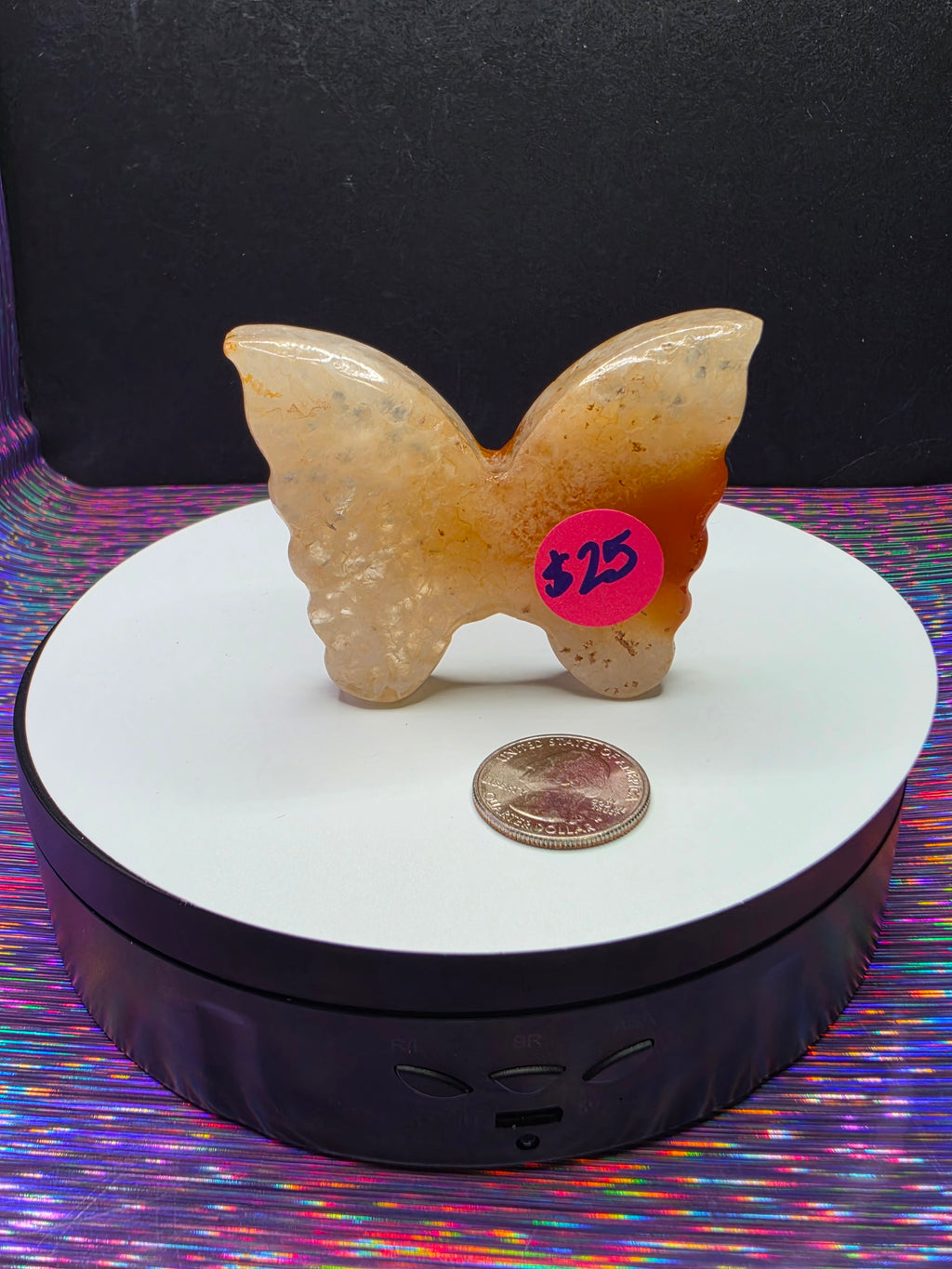 Carnelian Quartz Butterfly