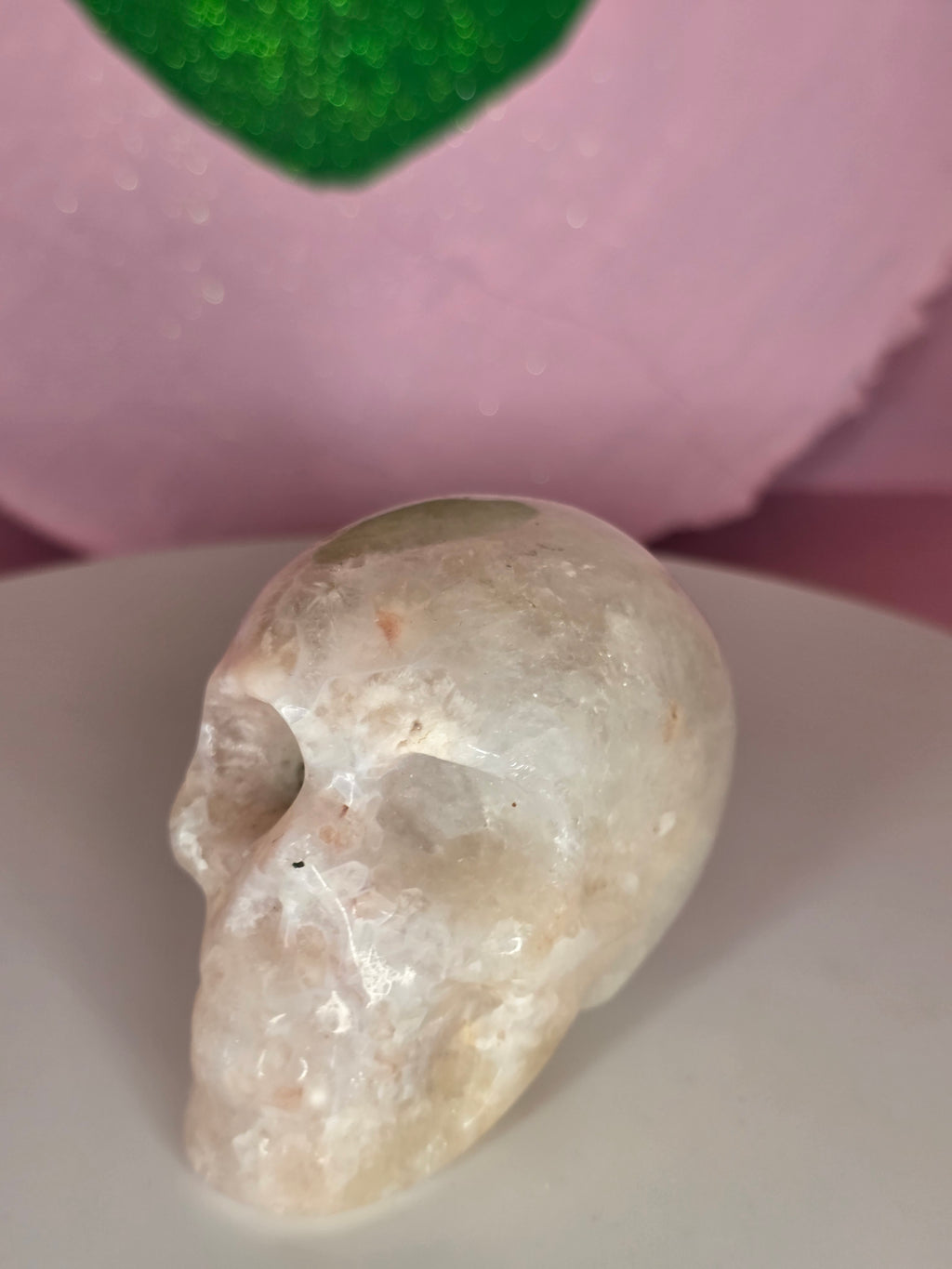 Flower Agate Skull A