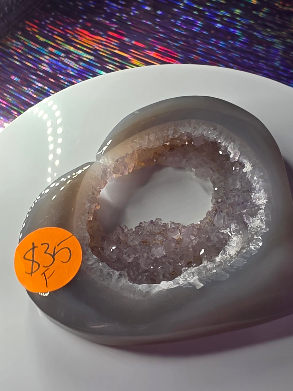 Druzy Agate Heart F