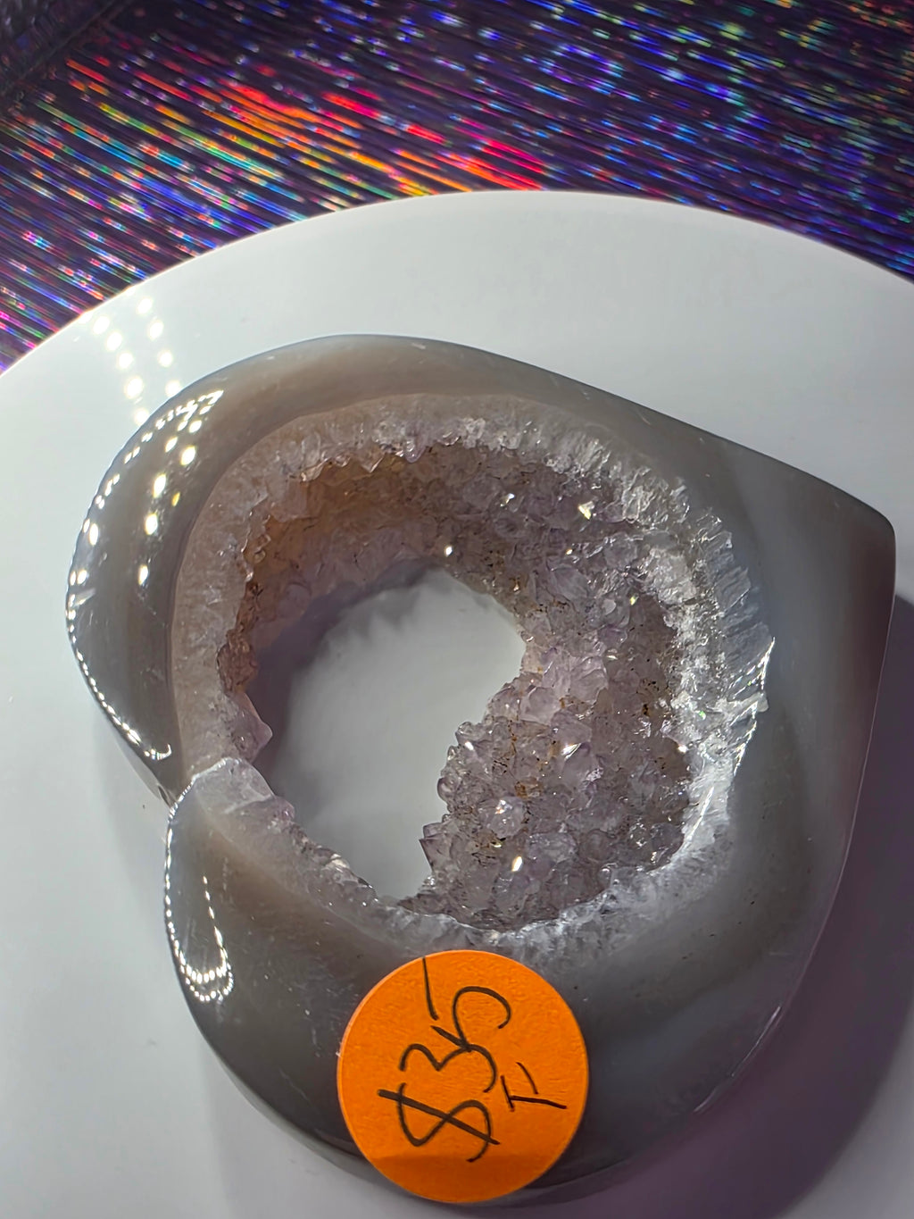 Druzy Agate Heart F