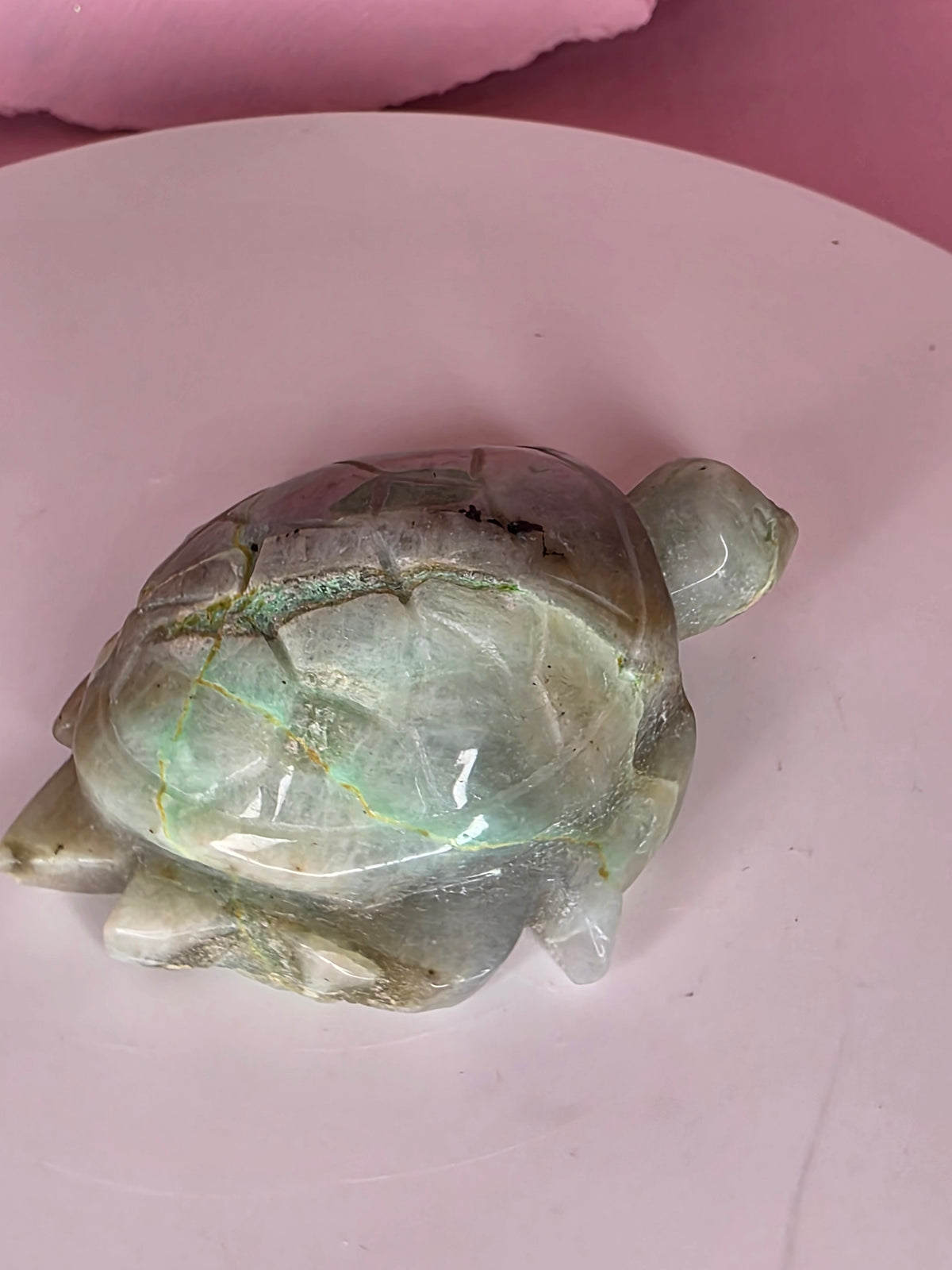 Garnierite Green Moonstone Turtle B