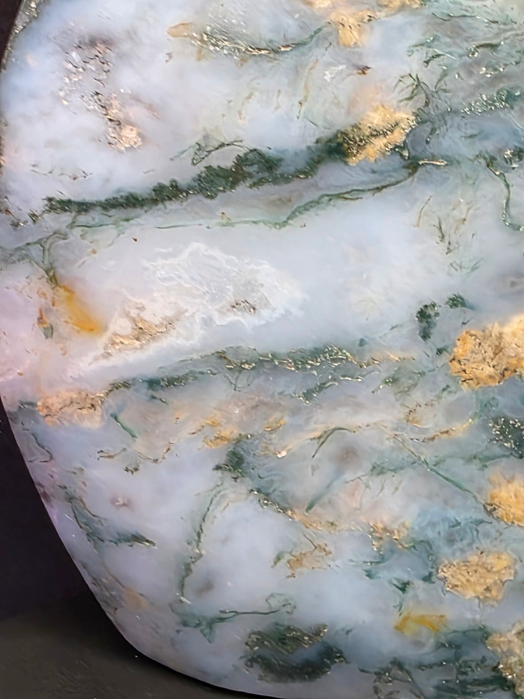 Blue Moss Agate Teardrop C
