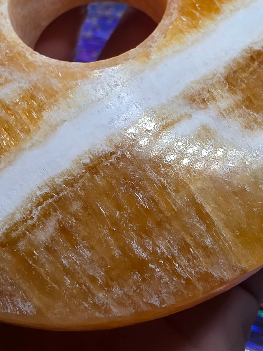 Orange Calcite Donut A