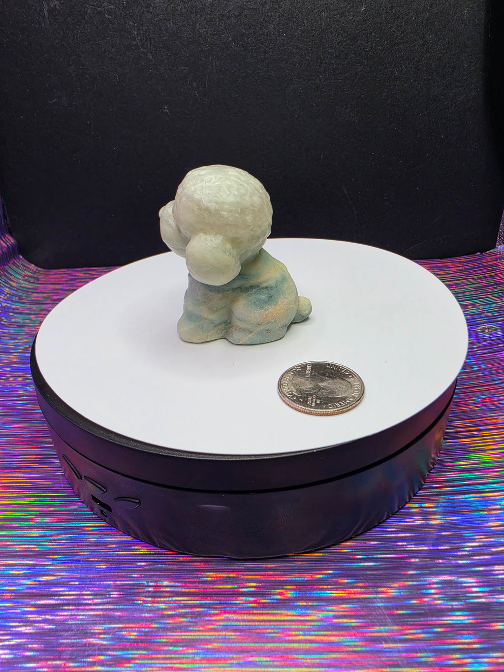 Sky Blue Calcite "Wishes" Dog A
