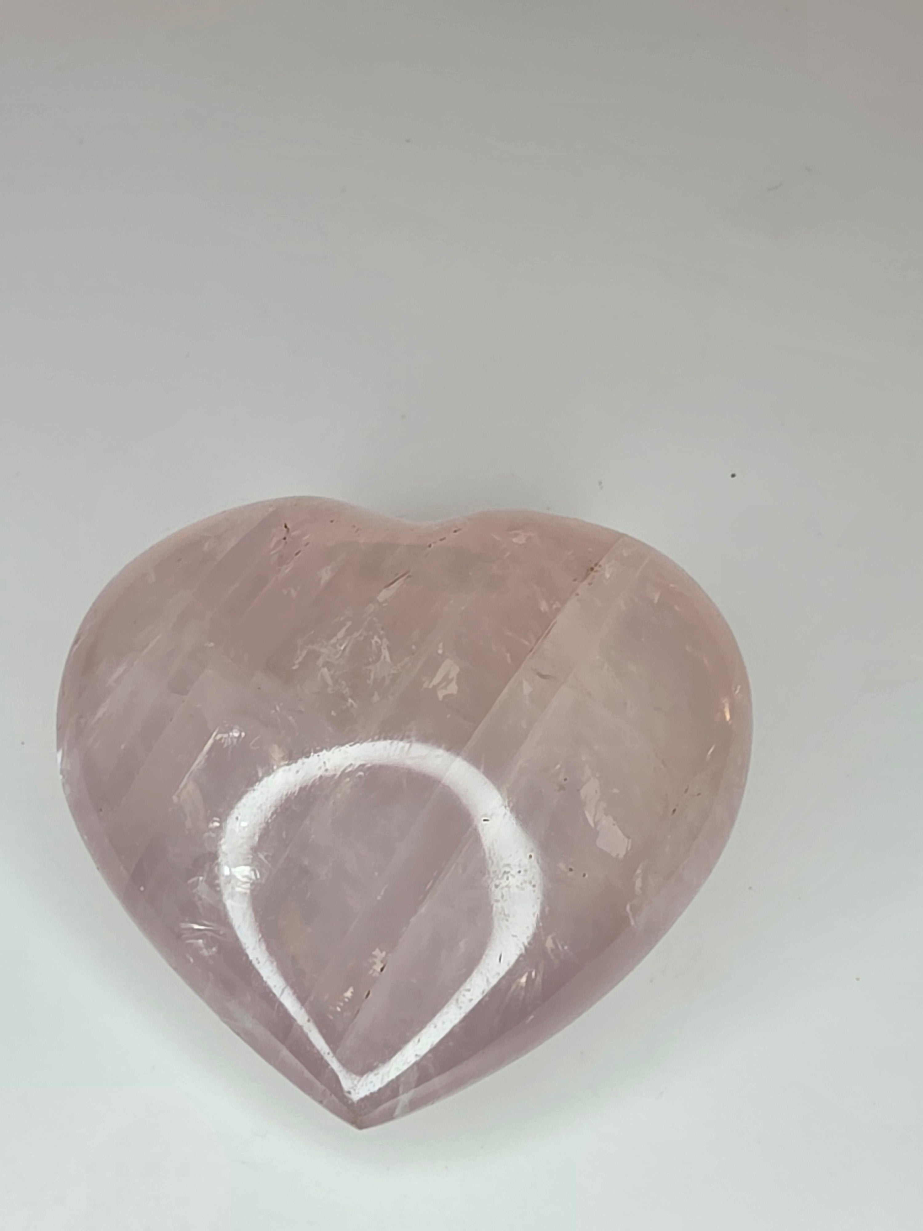 Rose Quartz Puffy Heart A