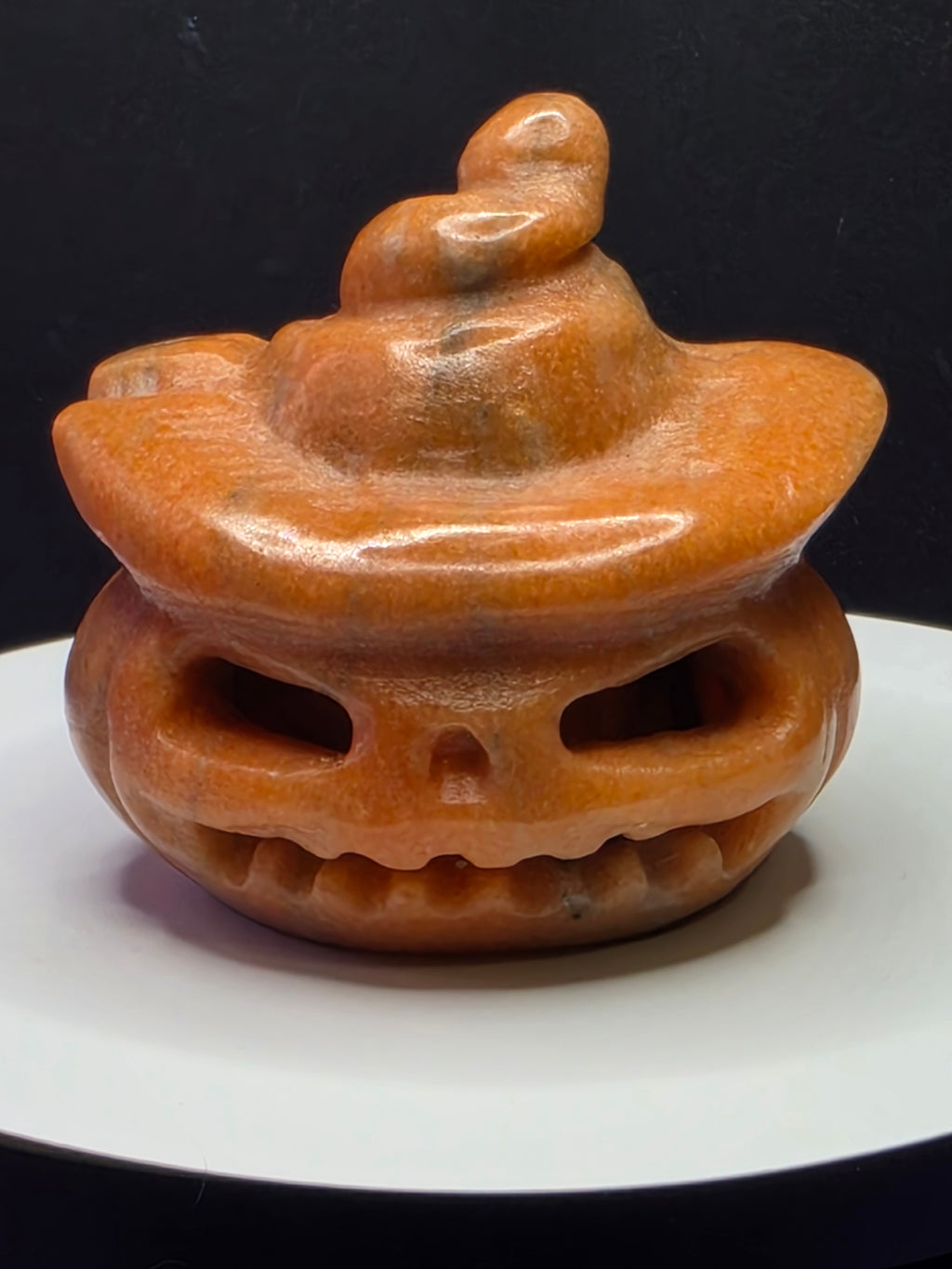 Orange Calcite Jack O Lantern A
