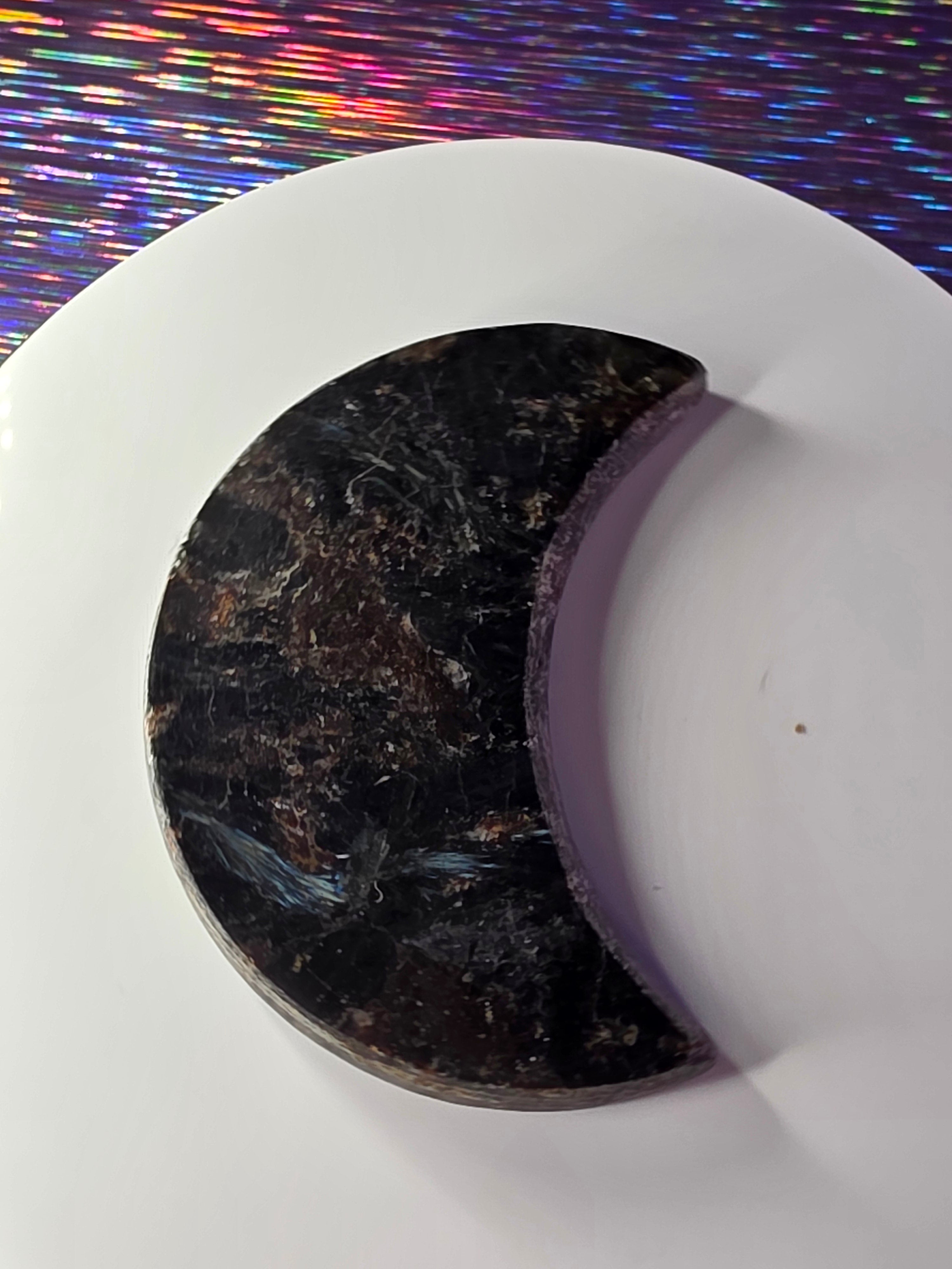 Arfvedsonite with Garnet Moon B