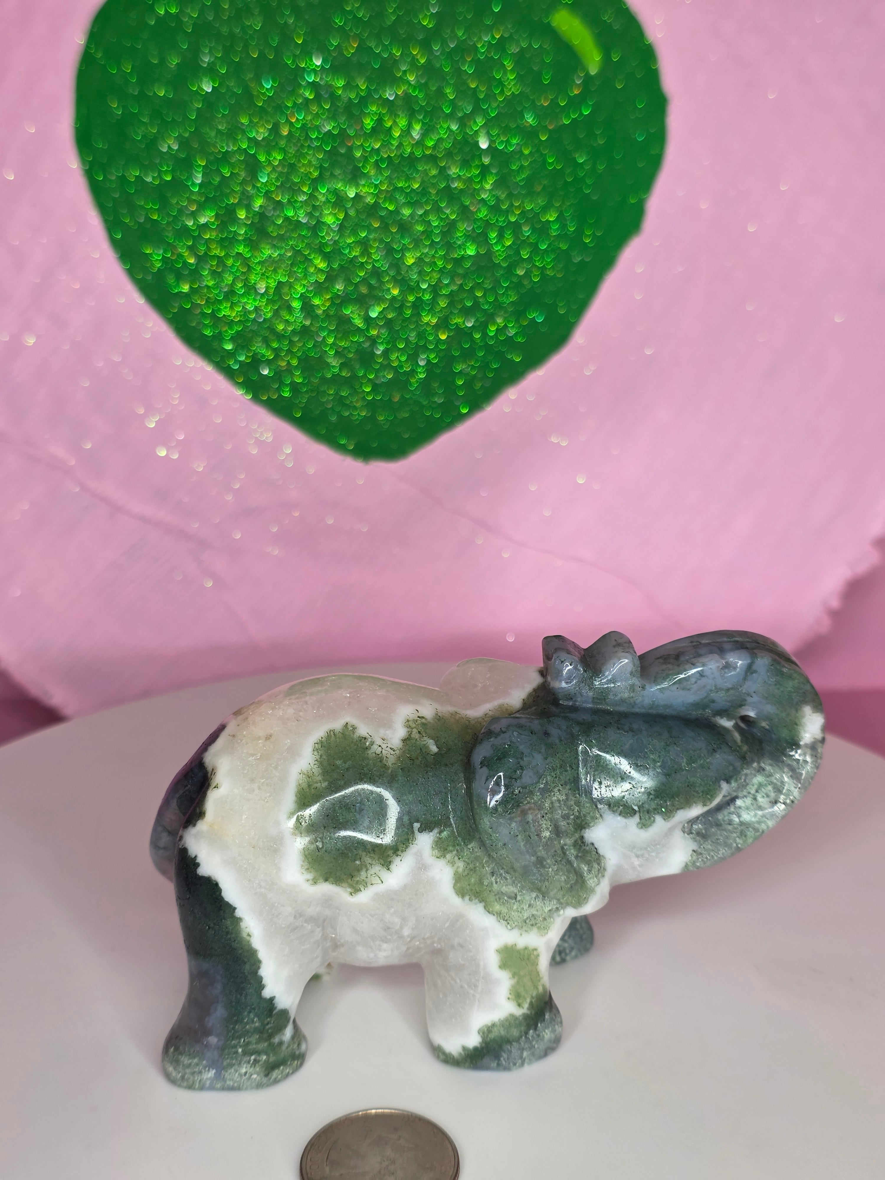 Moss Agate Elephant A