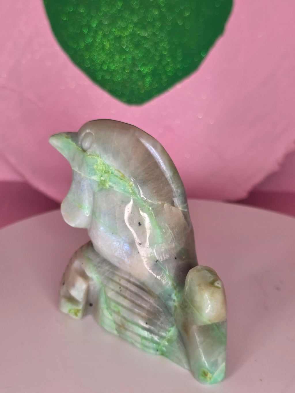 Garnierite Green Moonstone Dolphin A