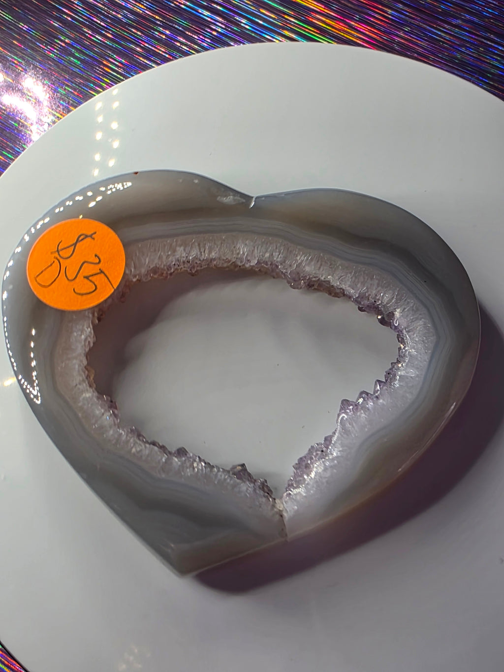 Druzy Agate Heart D