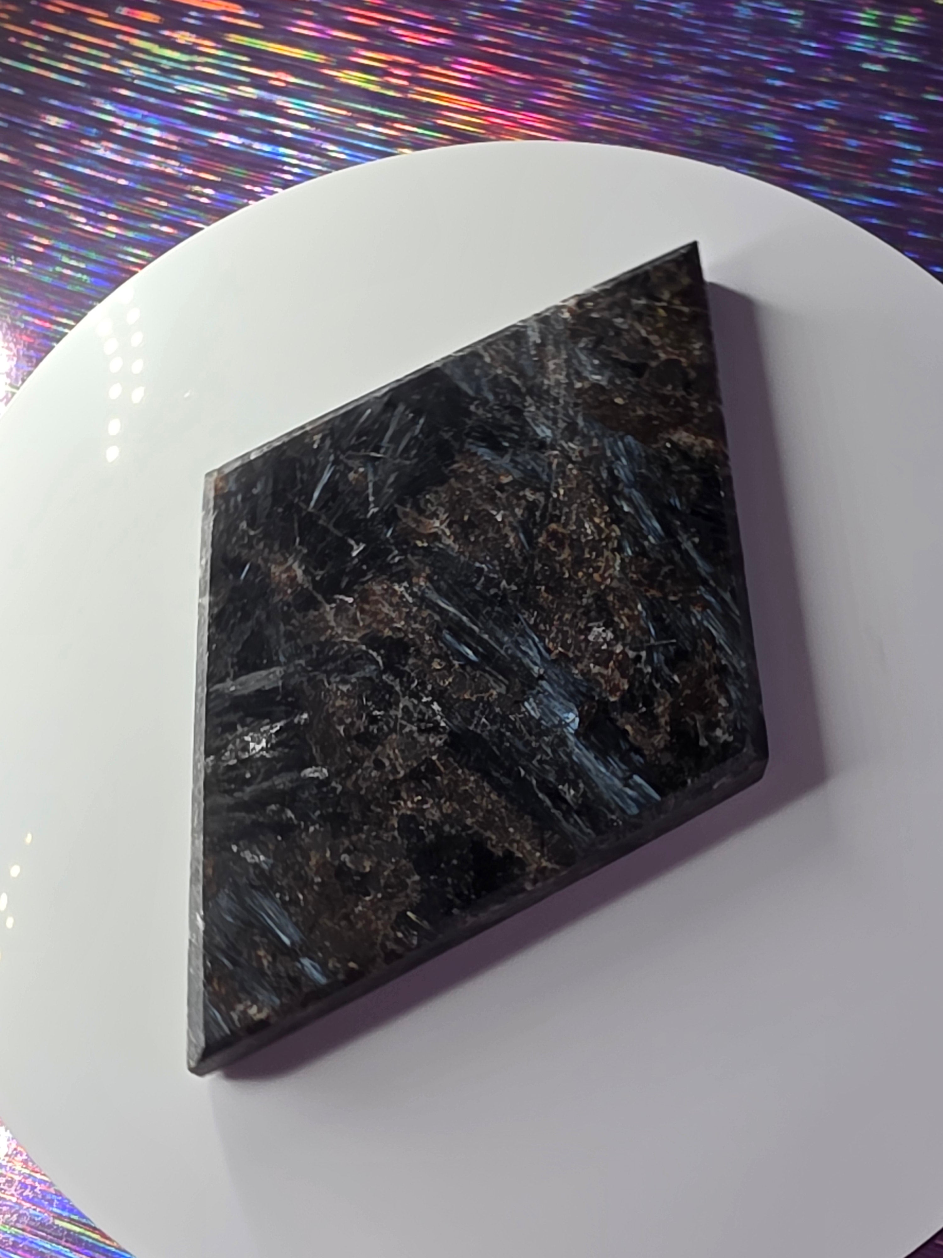 Arfvedsonite with Garnet Diamond B