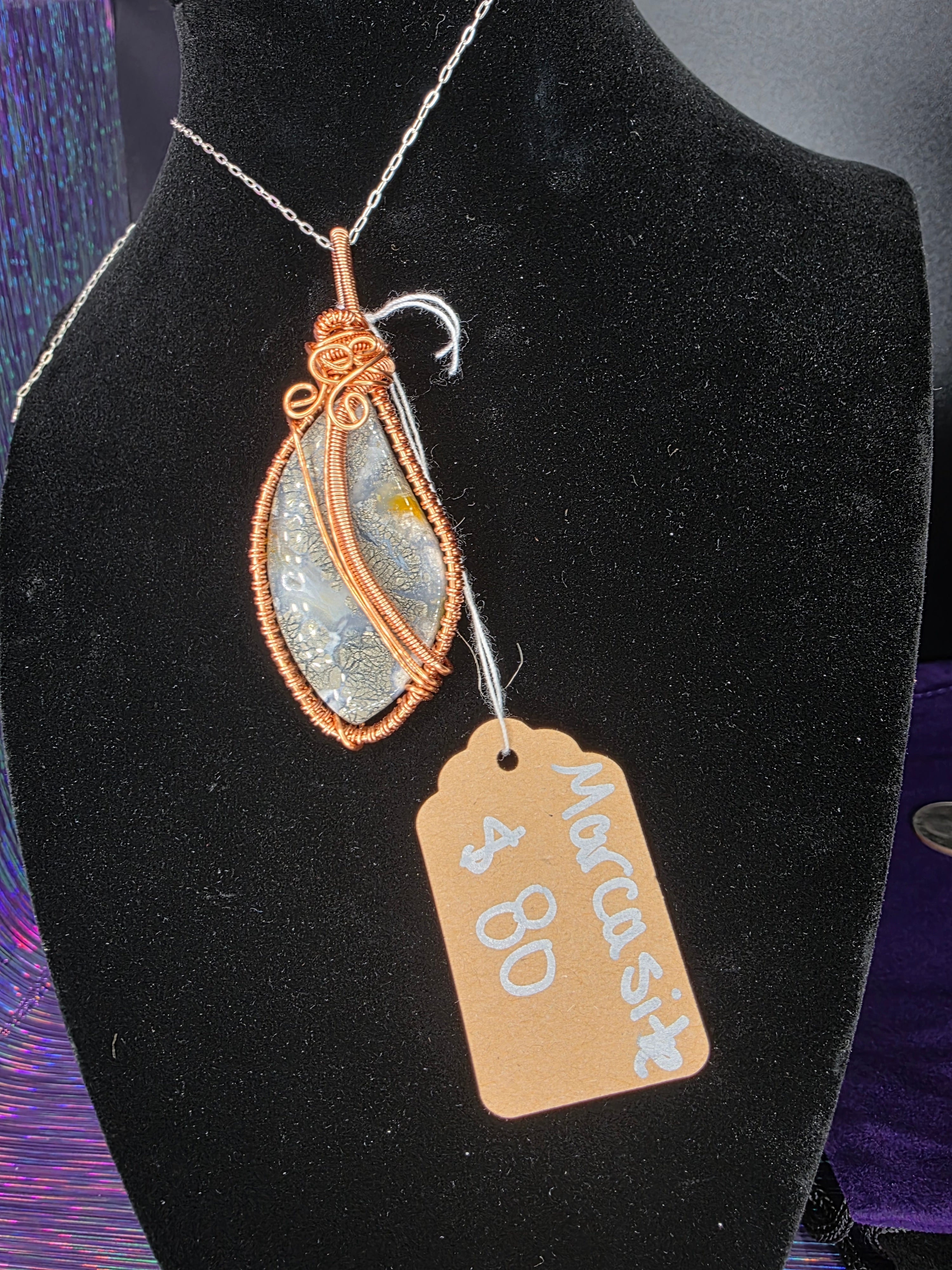 Marcasite Freeform Pendant