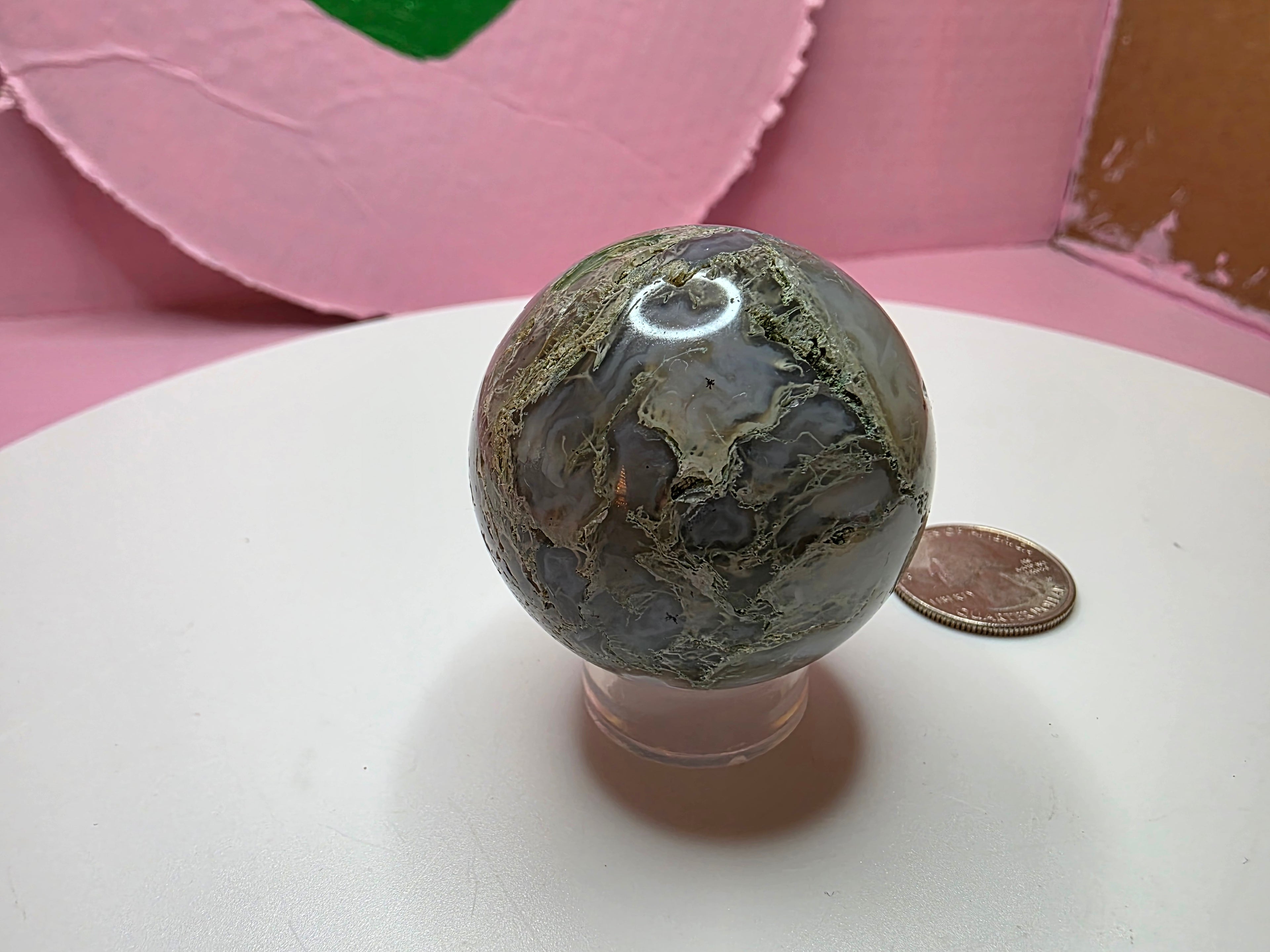 Moss Agate Sphere A