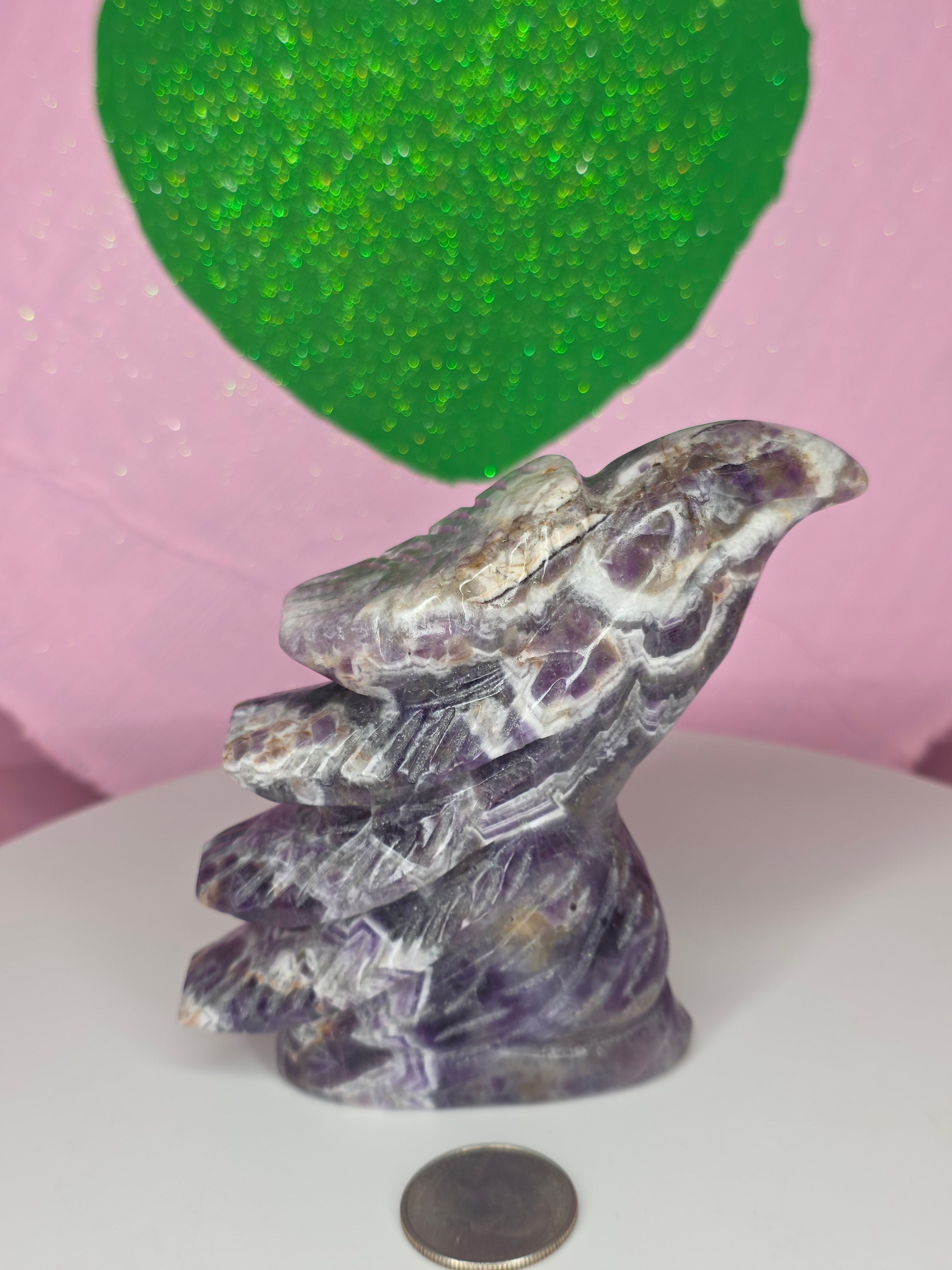 Chevron Amethyst Eagle Head B
