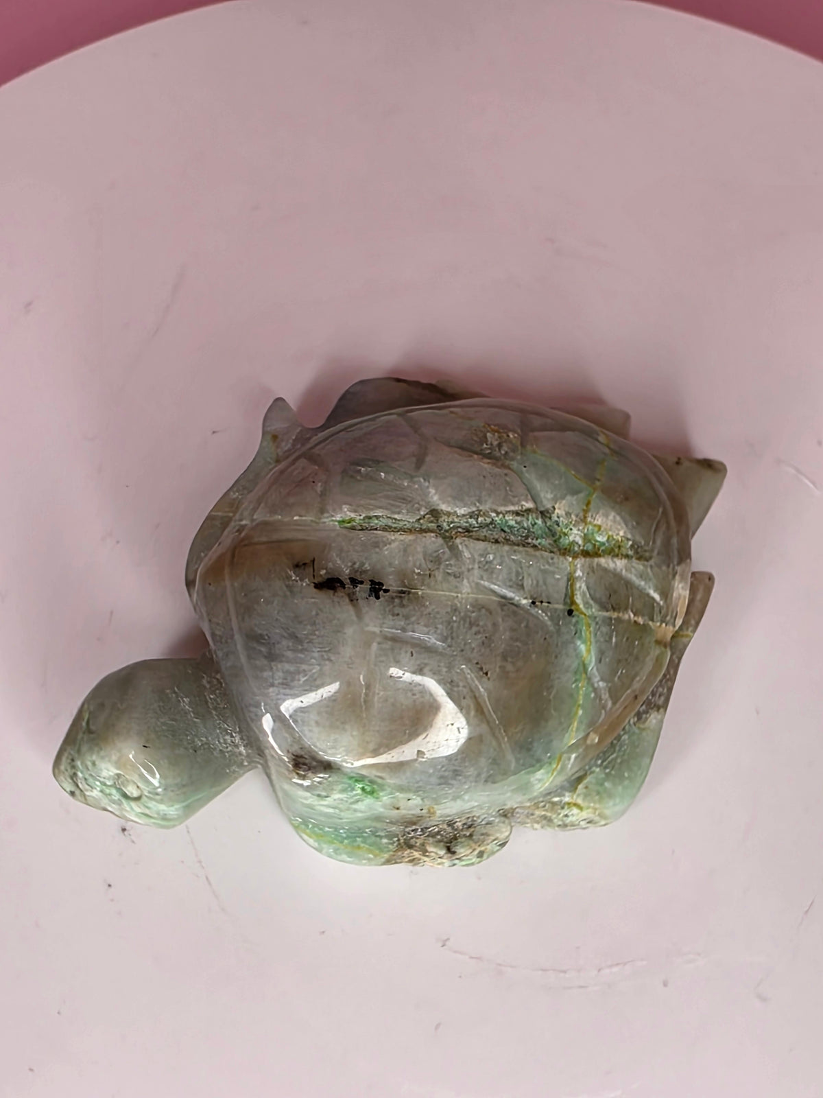 Garnierite Green Moonstone Turtle B