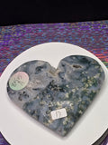Snowflake Moss Agate Heart A