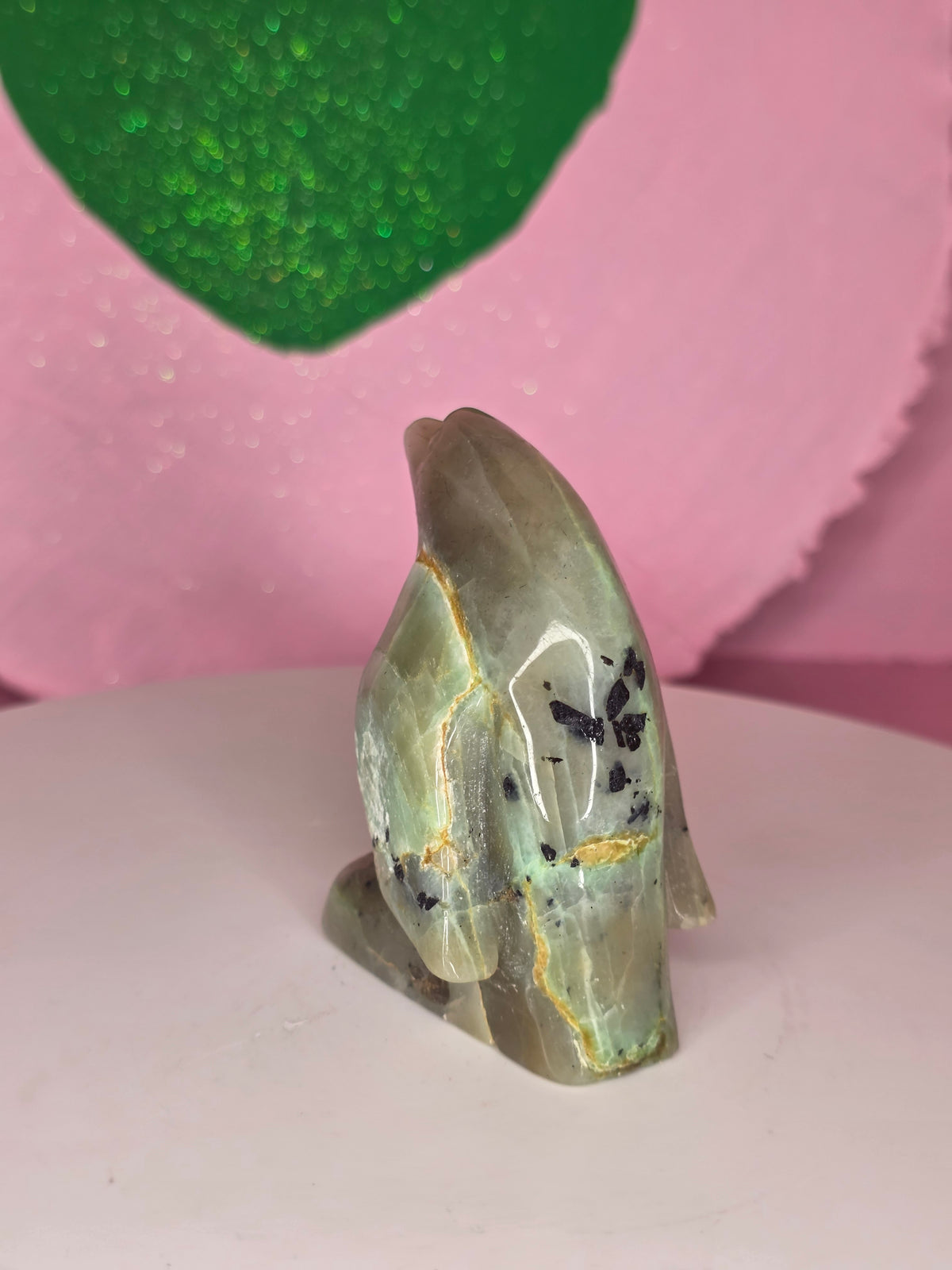 Garnierite Green Moonstone Penguin A