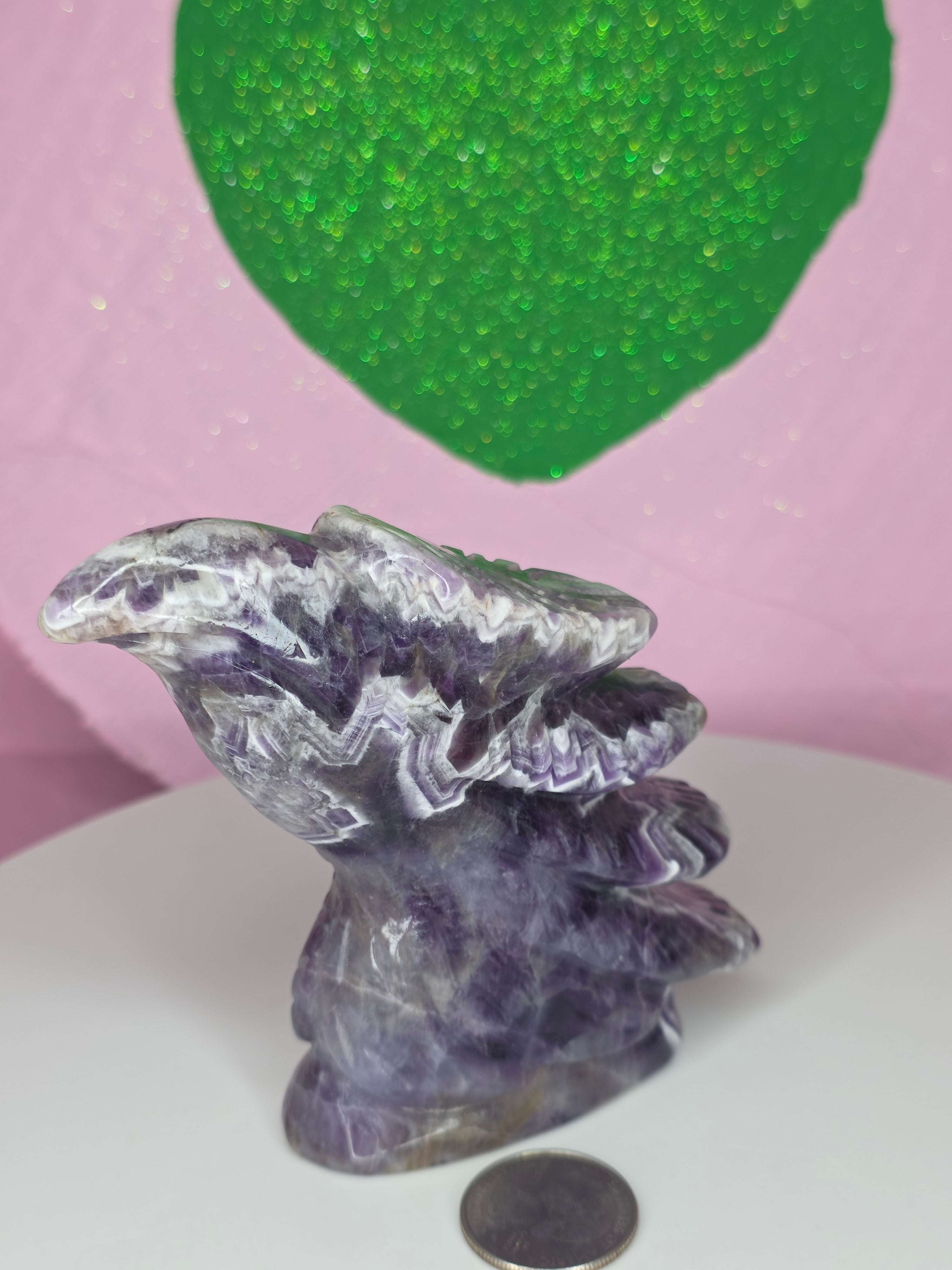 Chevron Amethyst Eagle Head B