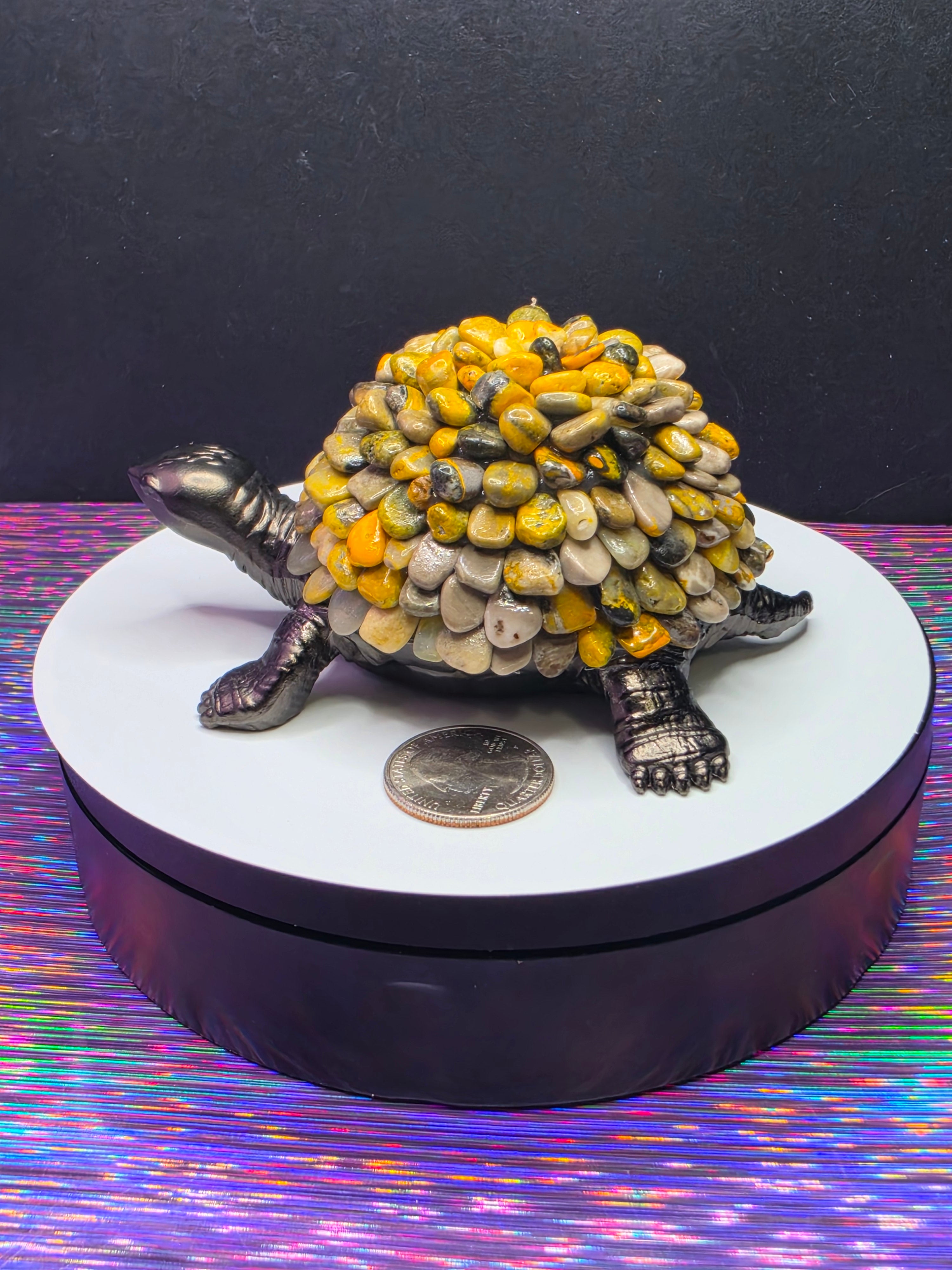 Turtle with Bumblebee Jasper Chips A