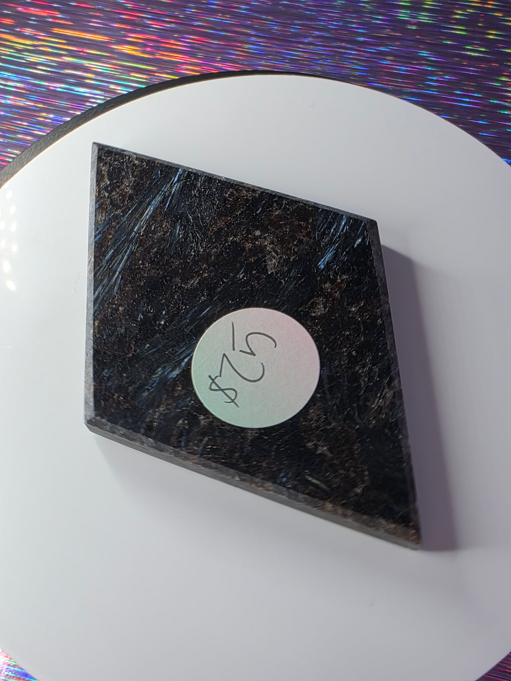 Arfvedsonite with Garnet Diamond B