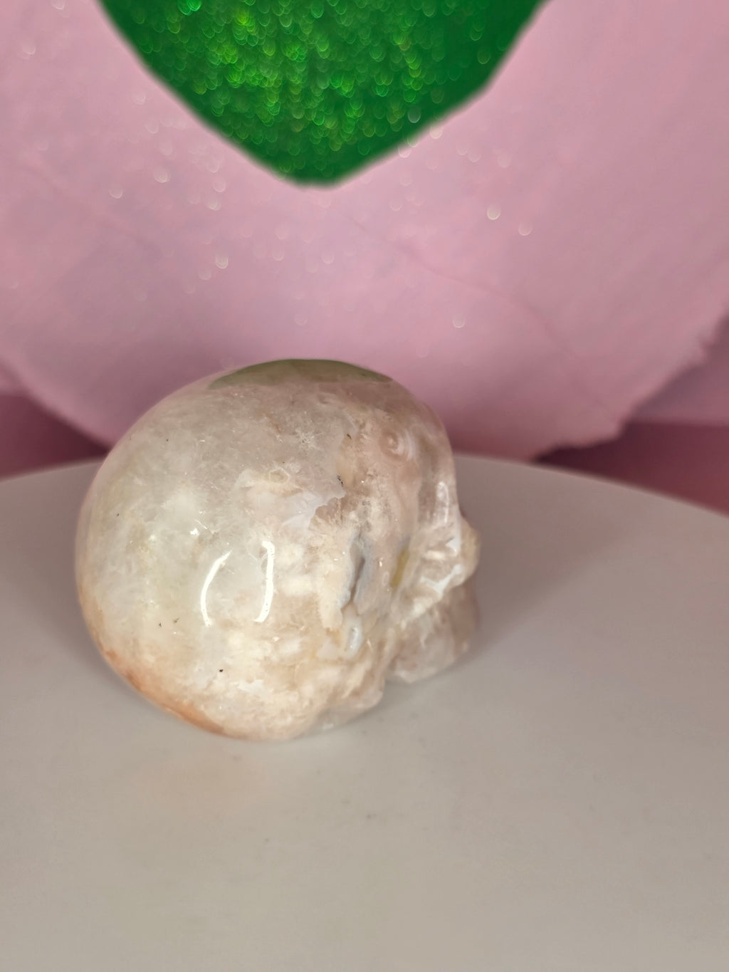 Flower Agate Skull A