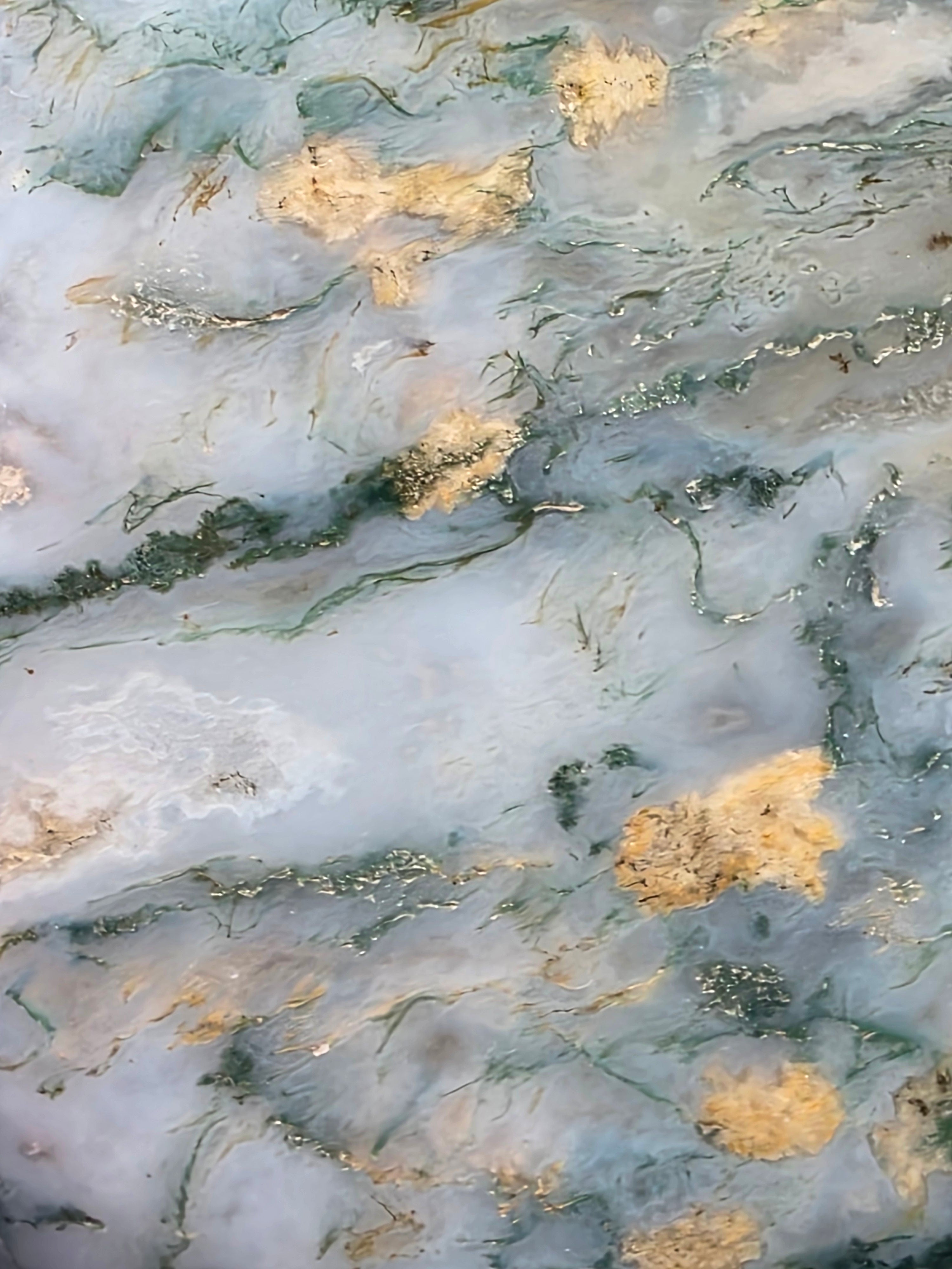 Blue Moss Agate Teardrop C