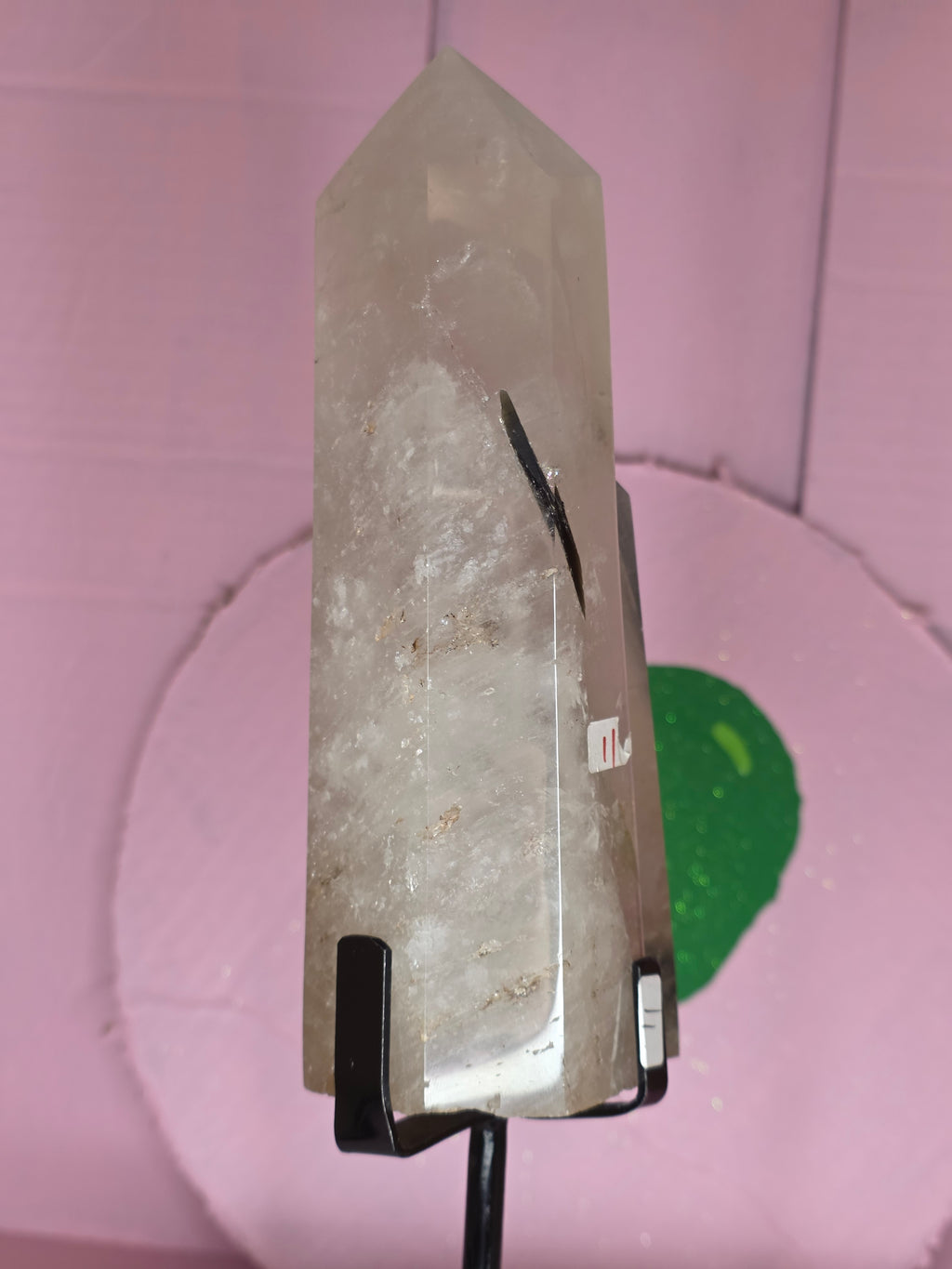 Tourmaline in Quartz with Black Rutile A