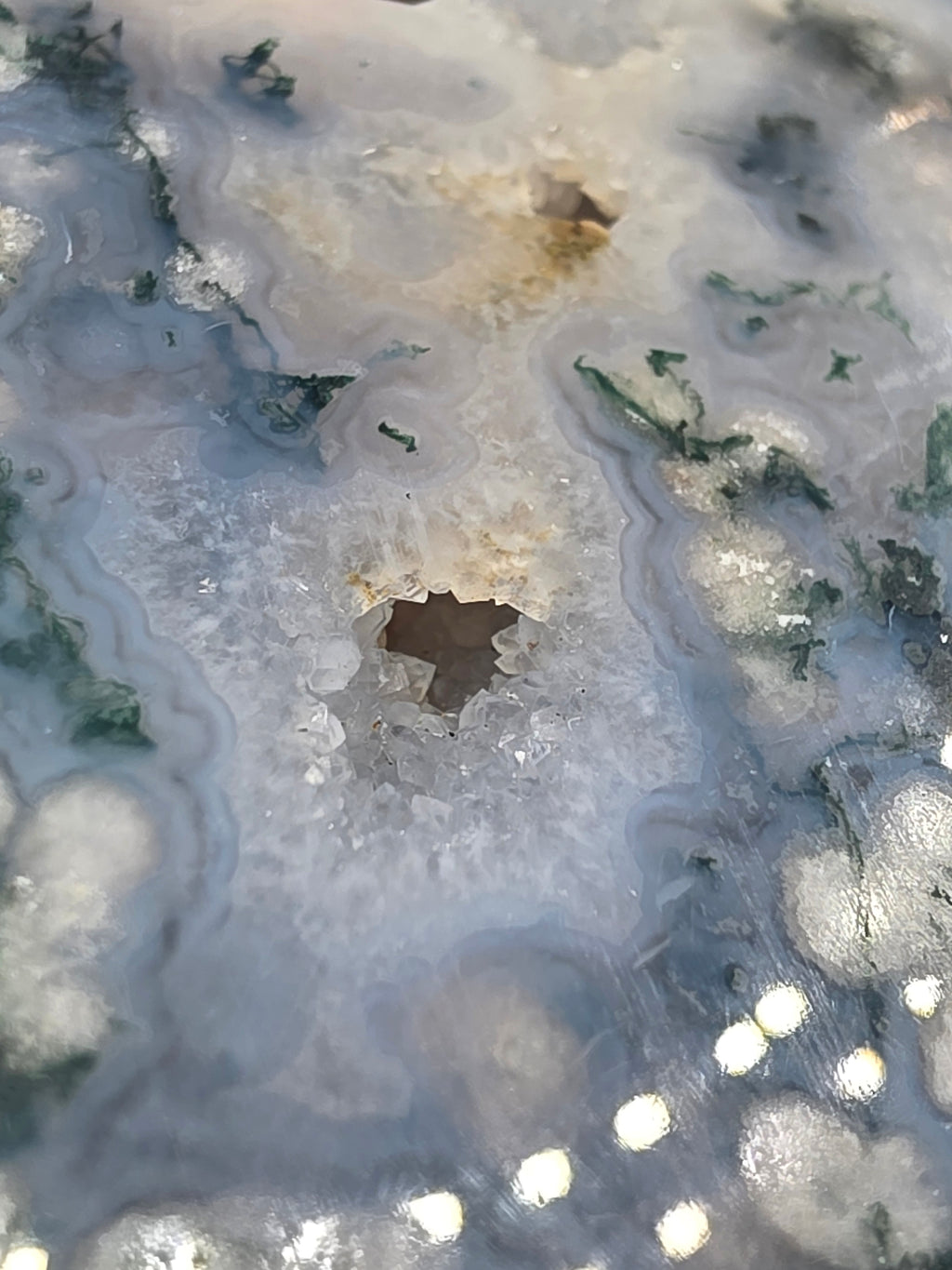 Snowflake Moss Agate Heart A