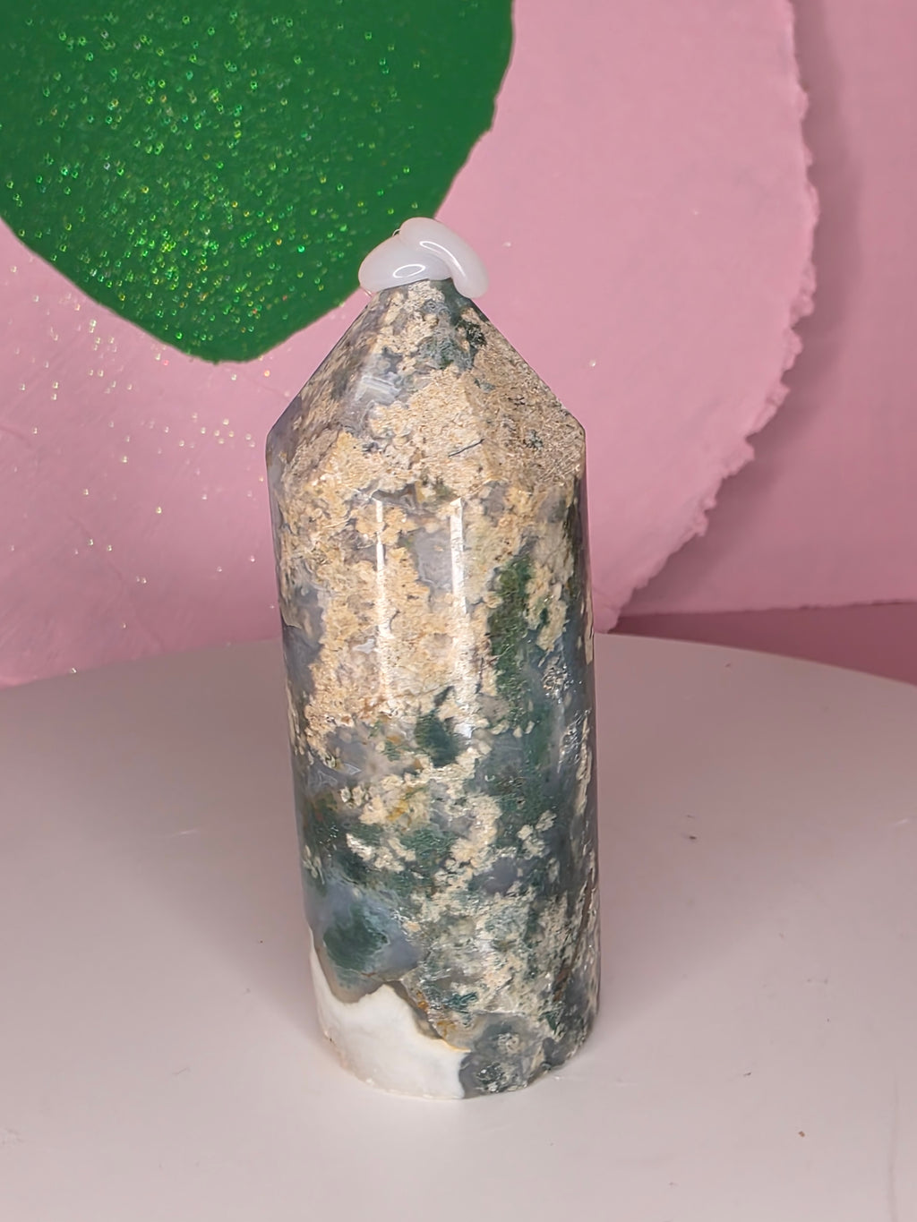 Snowflake Moss Agate Pencil B