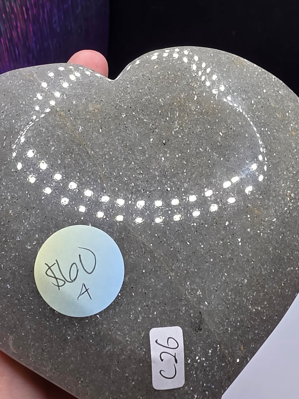 Sage Mica Heart A