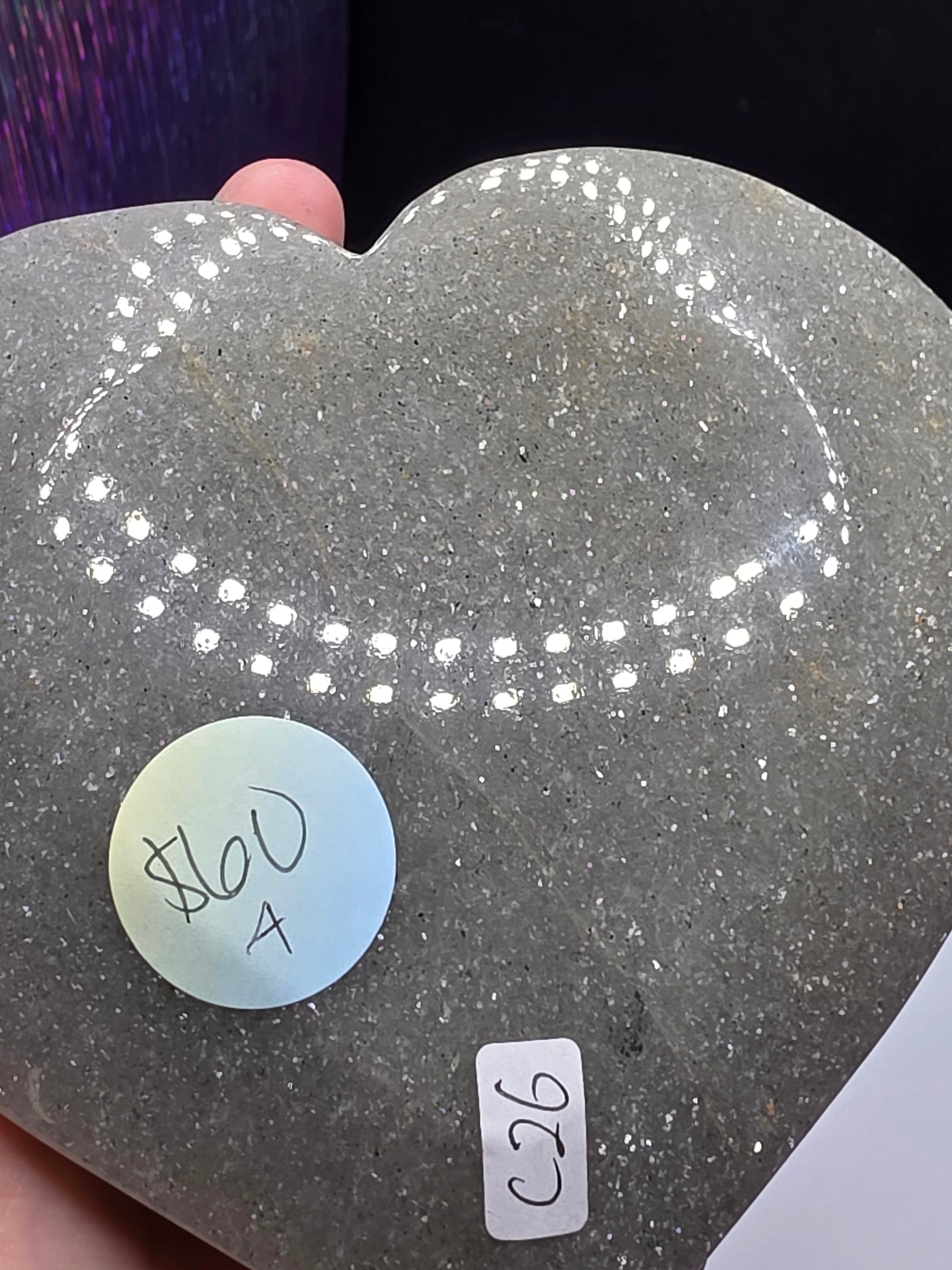 Sage Mica Heart A