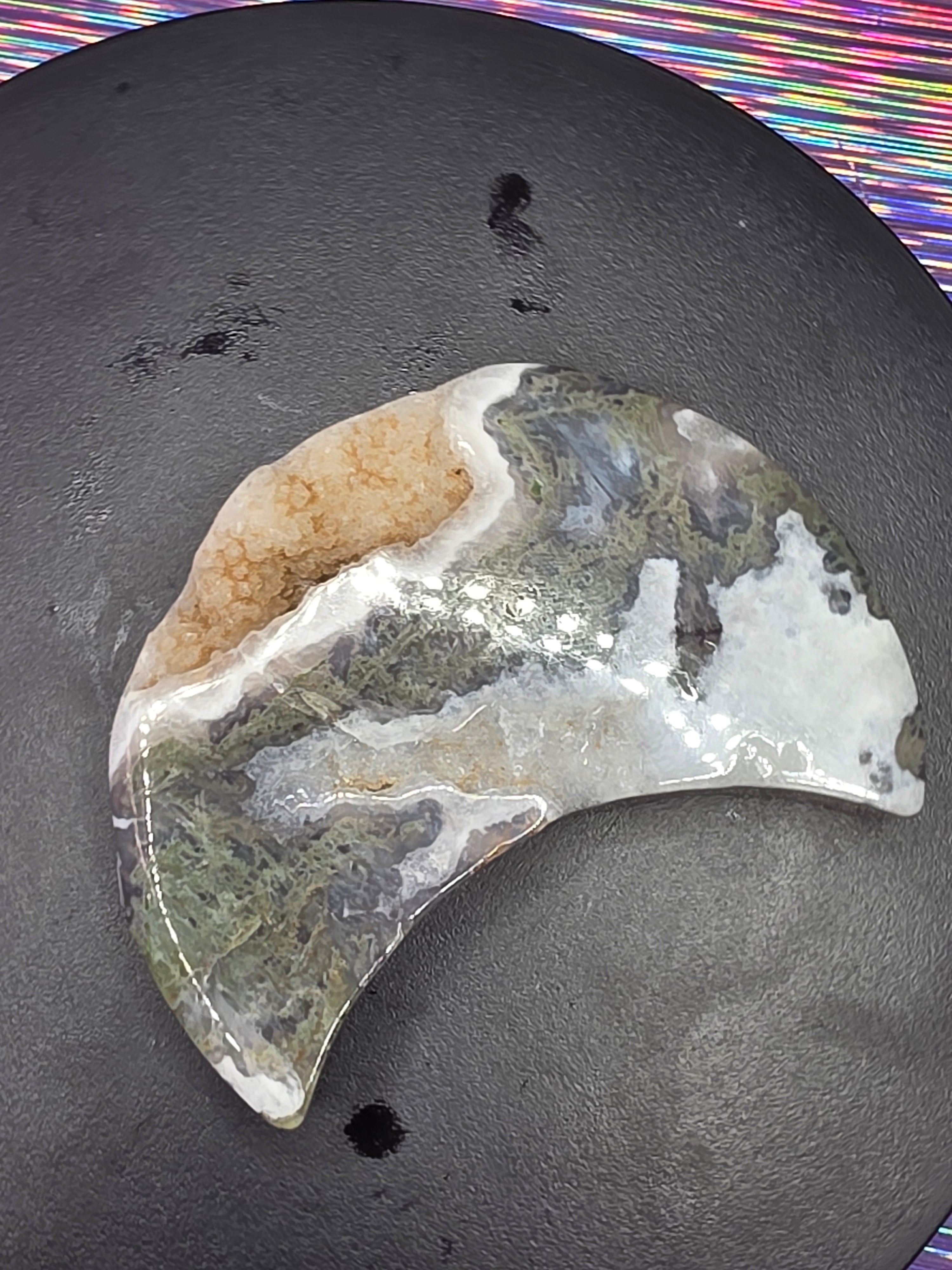 Moss Agate Moon B