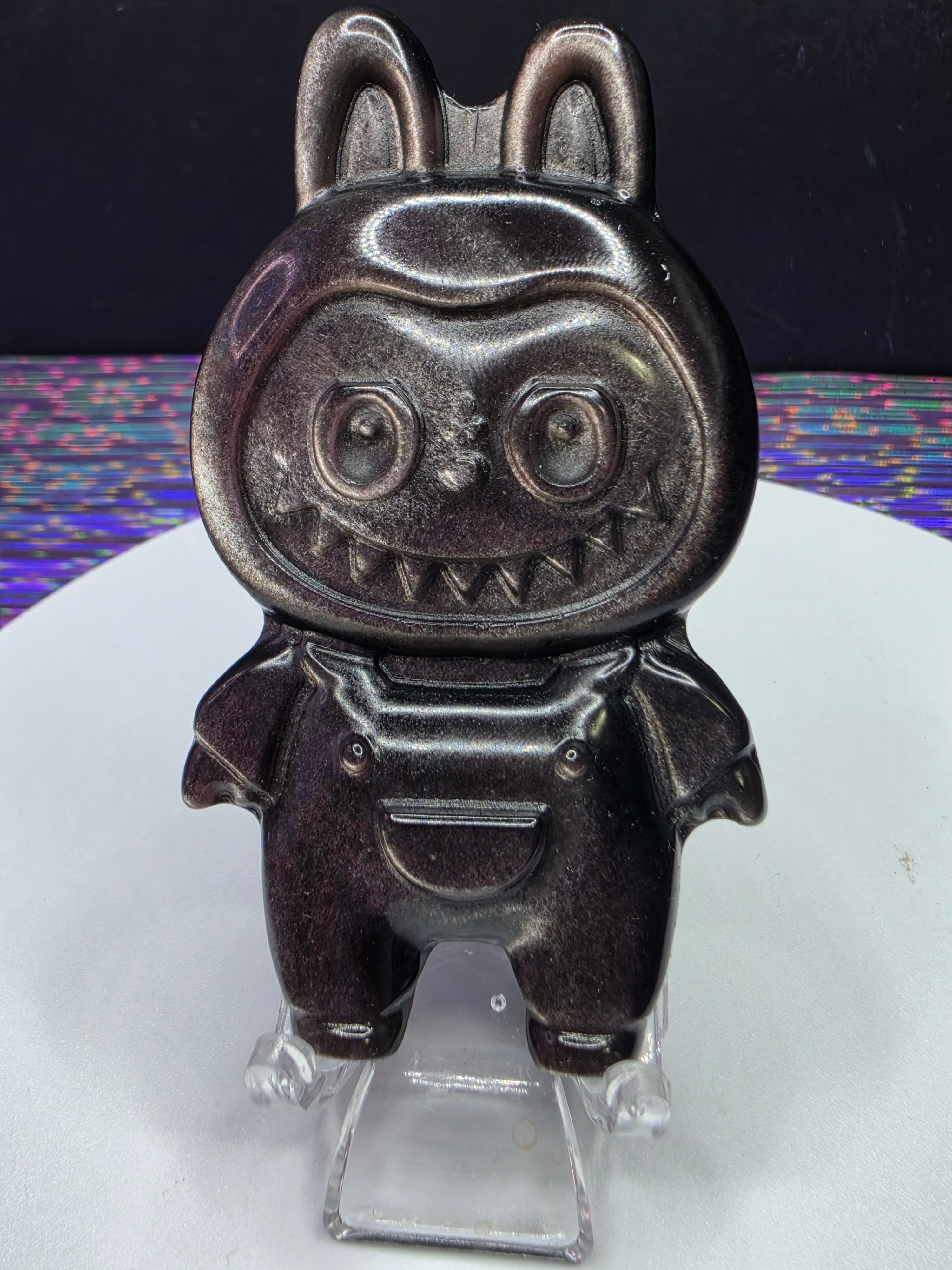 Silver Sheen Obsidian Labubu A