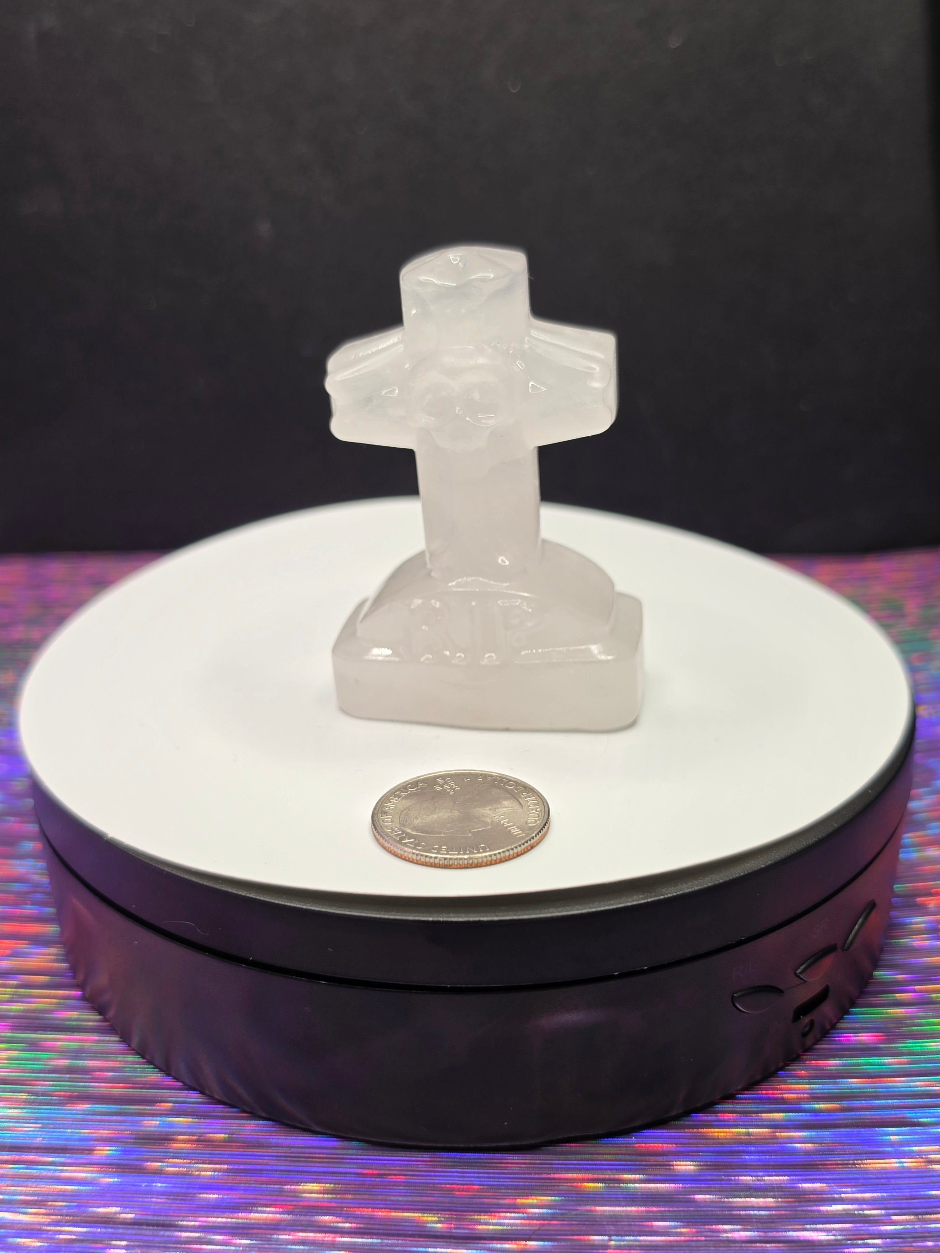 Clear Quartz RIP Headstone B