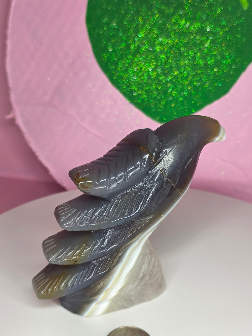 Orca Agate Eagle Head